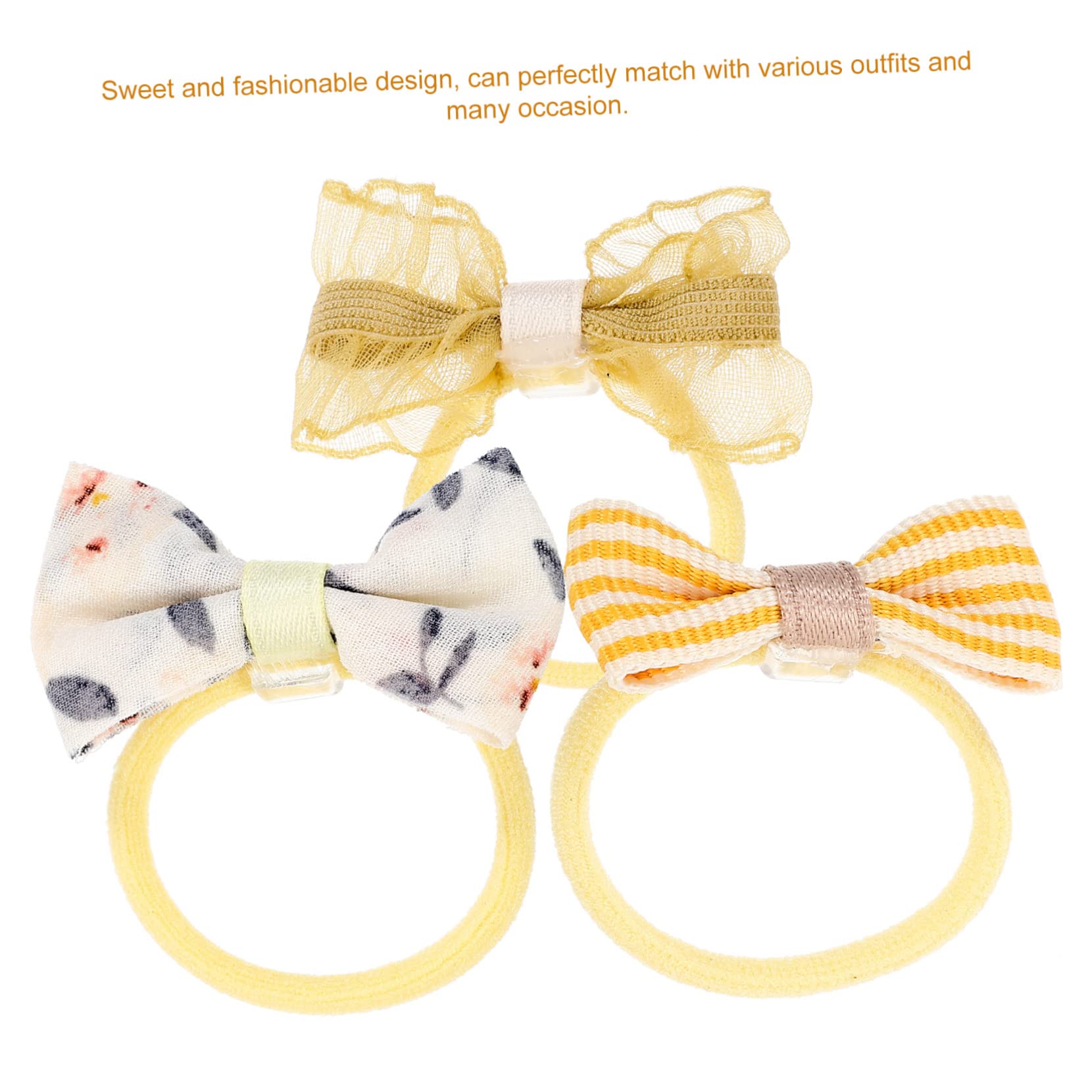 Elegant Bowknot Hair Scrunchies for Women - Mesh Yarn Hair Ties Set for Party & Daily Use