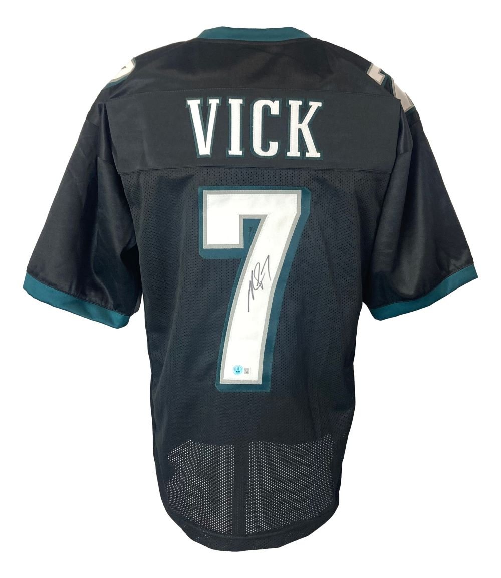 Authentic Michael Vick Philadelphia Eagles Signed Black Football Jersey with COA - Perfect for NFL Memorabilia Collectors, Sports Fans & Home Decor