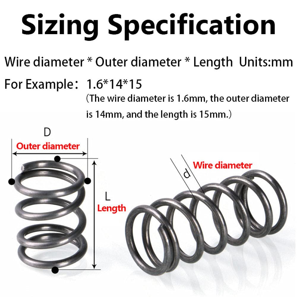 High-Quality Torsion Spring 0.3mm Wire Diameter 5mm-10mm Outer Diameter (10Pcs) - Compressed Pressure Return Release Spring for Machinery, Automotive, and Industrial Equipment