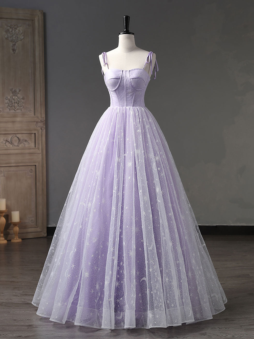 Elegant A-Line Purple Tulle Prom Dress for Women - Perfect for Homecoming, Formal Dances & Special Occasions