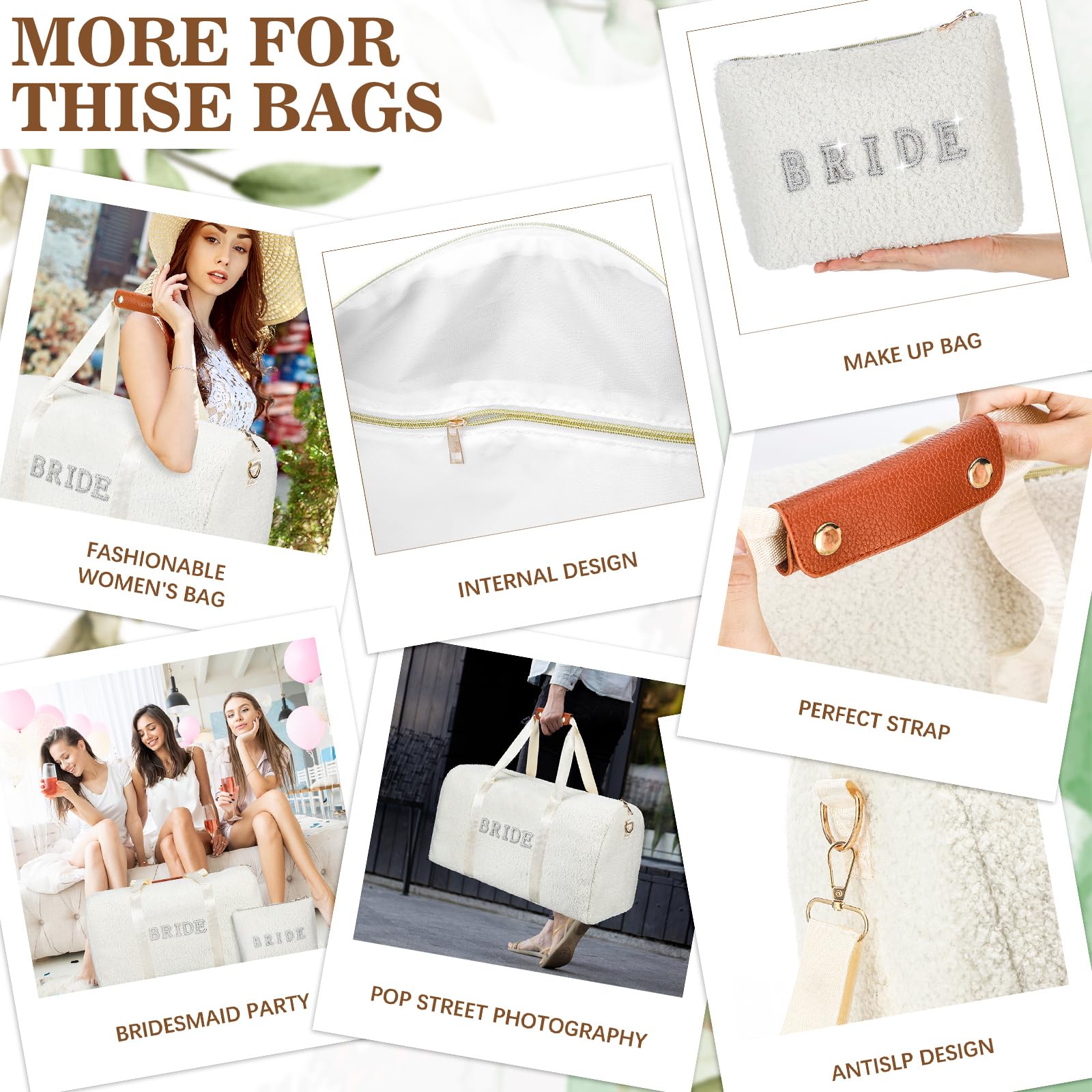 Stylish Women's Weekender Bag - Wedding Travel Duffel & Makeup Overnight Shoulder Bag for Brides | Perfect for Honeymoon, Bachelorette Parties & Weekend Getaways