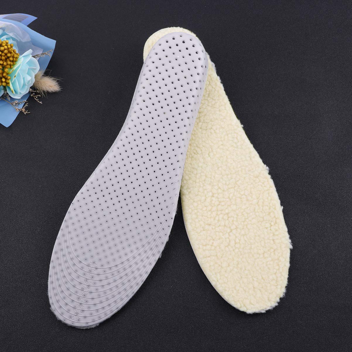 Exceart Orthotic Insoles for Women & Men - 1 Pair Cotton Height Increase Insoles, Thermal & Lift Support for Foot Pain Relief - Perfect for Shoes, Boots, and Winter Comfort