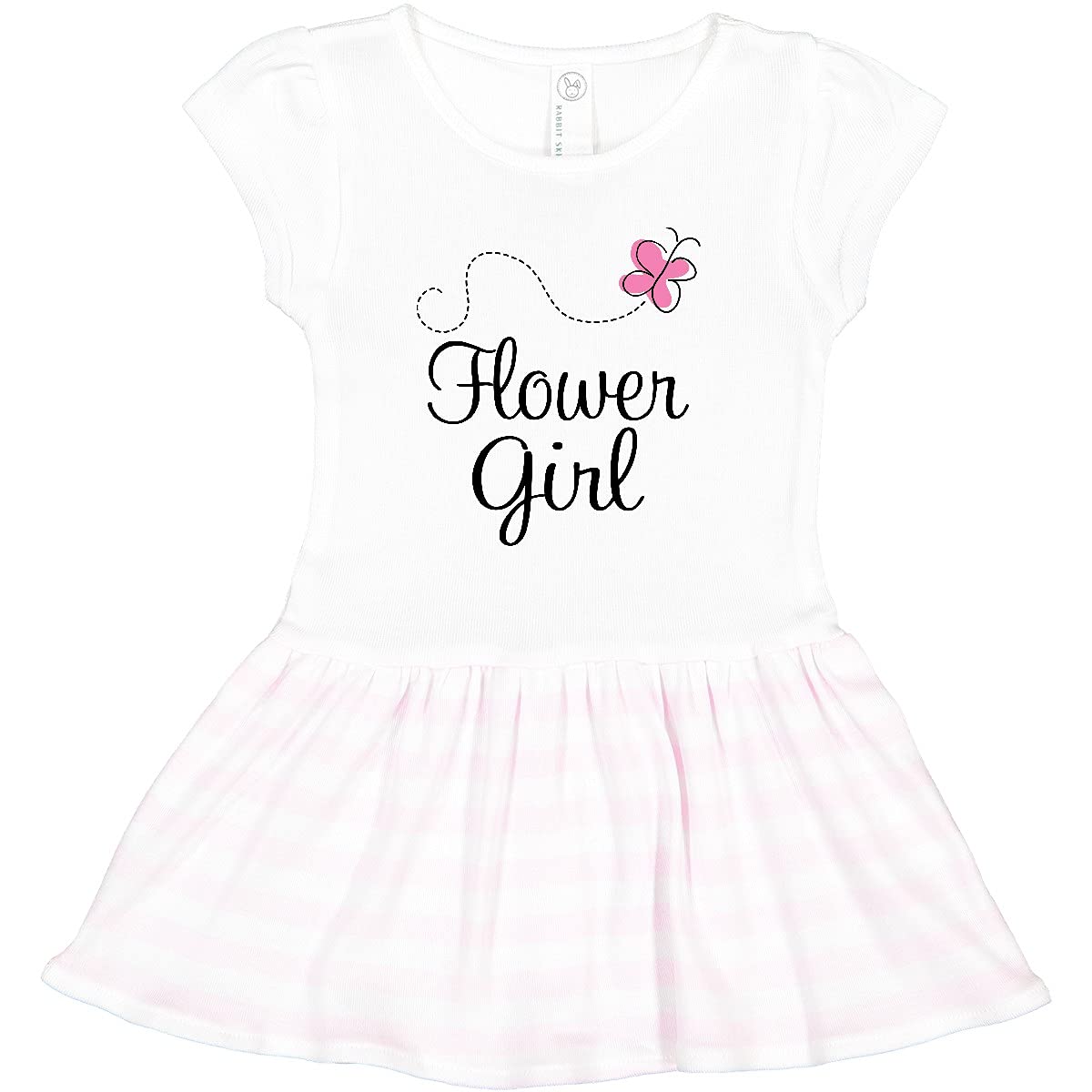 Inktastic Flower Girl Wedding Dress - Butterfly Toddler Dress for Girls - Perfect for Weddings, Parties & Special Occasions