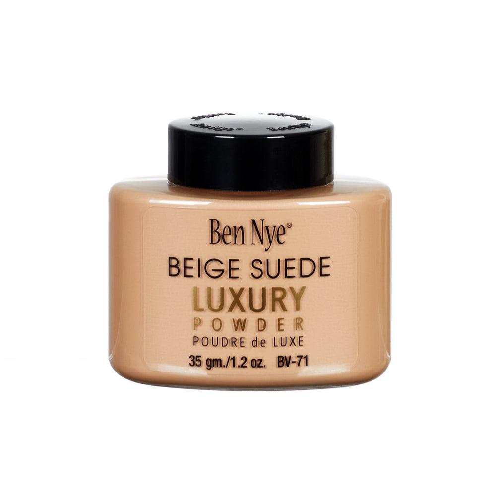 Ben Nye Beige Suede Bella Luxury Powder - Professional Makeup Setting Powder for Flawless Finish | Perfect for Photo Shoots, Weddings & Everyday Wear