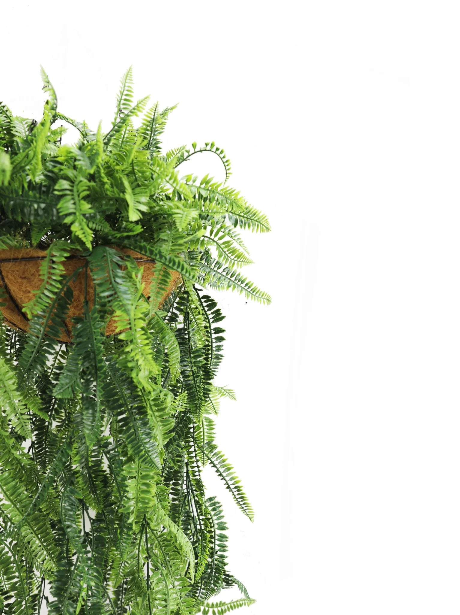 UV Resistant Artificial Hanging Fern Display - 45cm x 125cm Realistic Fake Plant for Home Decor, Office, Patio & Indoor/Outdoor Use