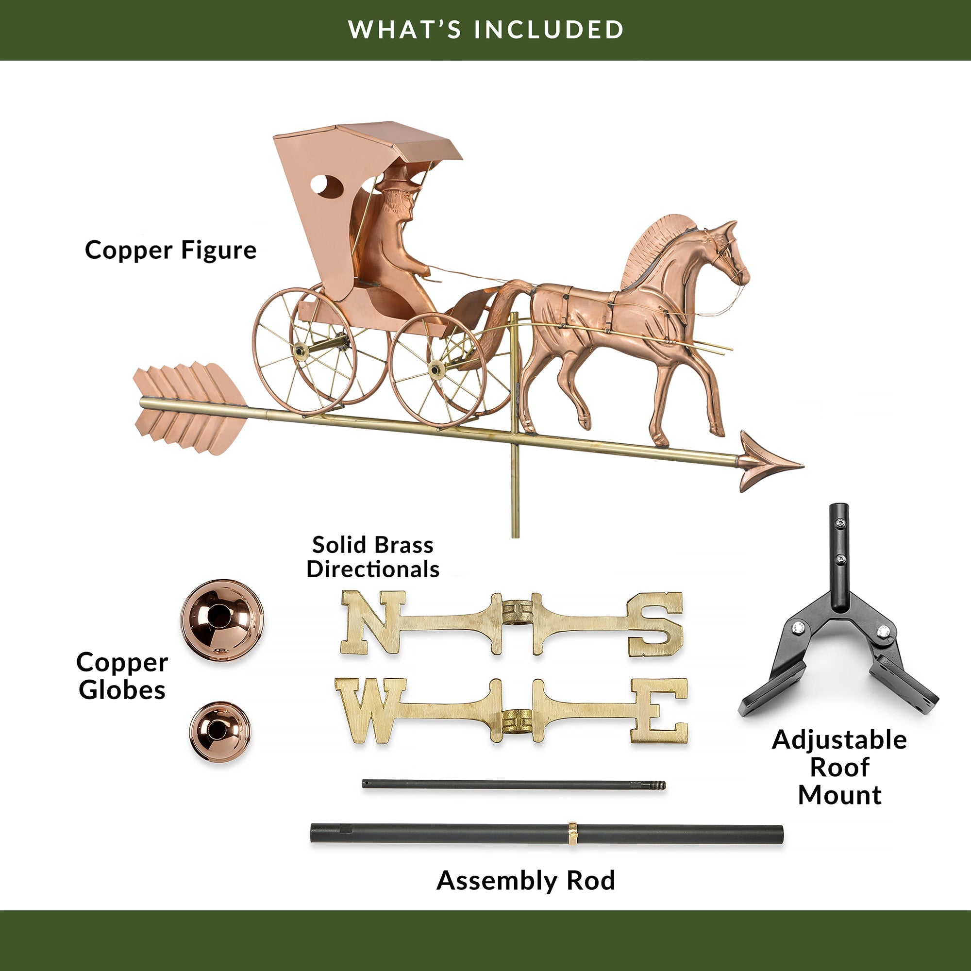 Vintage Country Doctor Weathervane with Arrow - Handcrafted Copper Weather Vane for Roof, Barn or Garden Decoration - Perfect for Farmhouse, Cottage & Rural Home Style