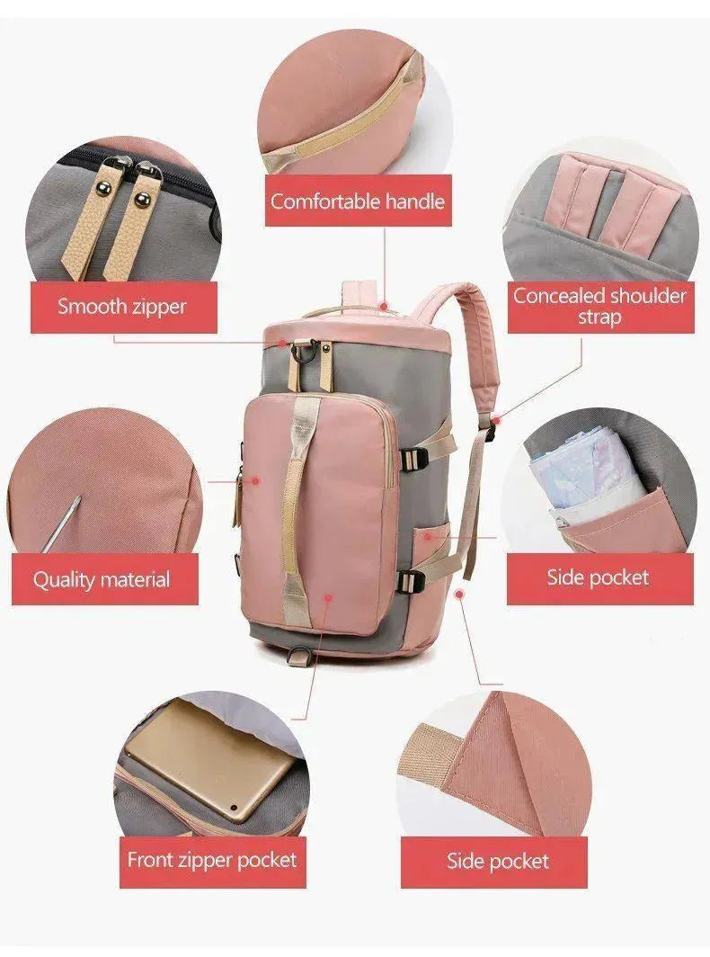 Versatile Fitness Backpack for Gym, Workout & Travel - Durable Waterproof Sports Bag with Shoe Compartment & USB Charging Port | Perfect for Crossfit, Hiking & Daily Commute