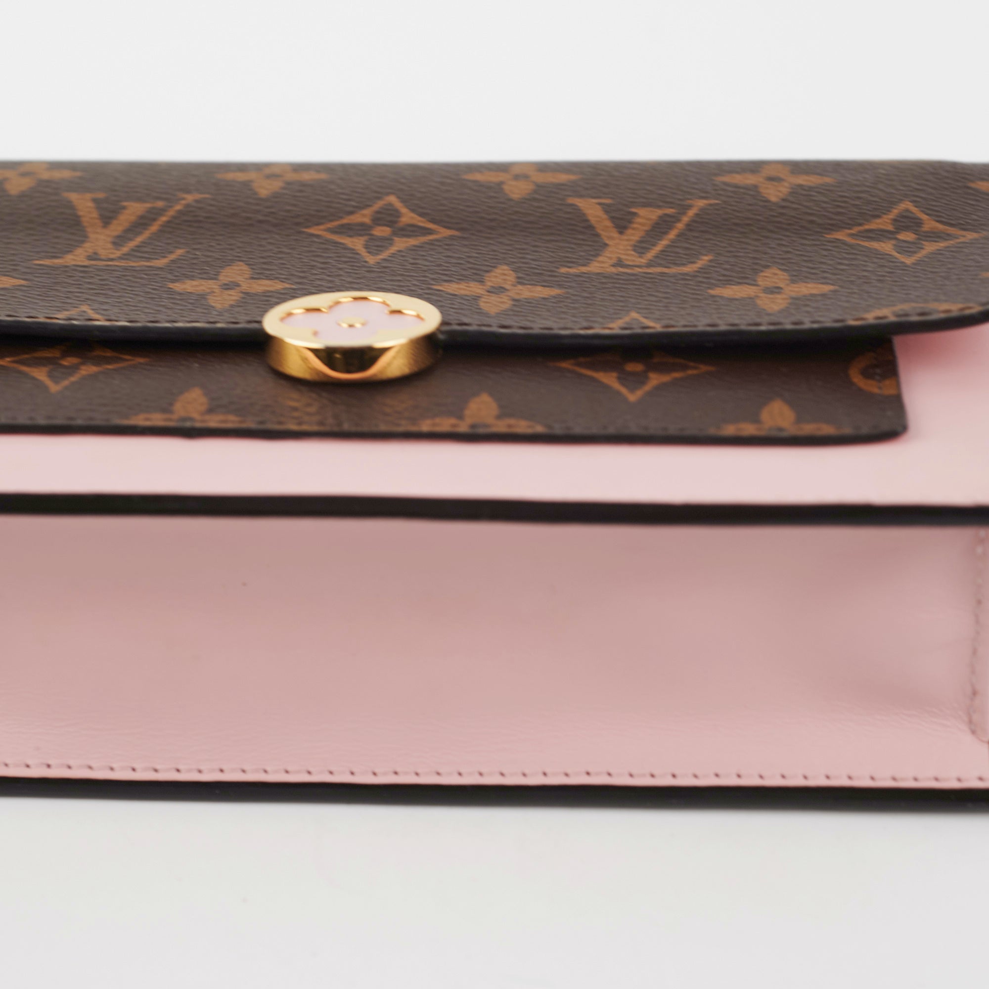 Louis Vuitton Flore Wallet on Chain WOC Monogram Pink Crossbody Bag - Elegant & Compact for Everyday Use, Parties & Travel