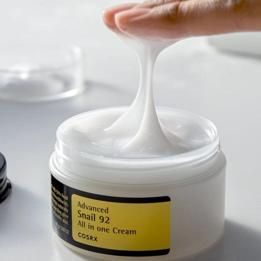 COSRX Advanced Snail 92 All In One Cream 100ml | Korean Snail Mucin Moisturizer for Face, Hydrating & Repairing Cream - Perfect for Dry, Sensitive Skin & Night Skincare Routine