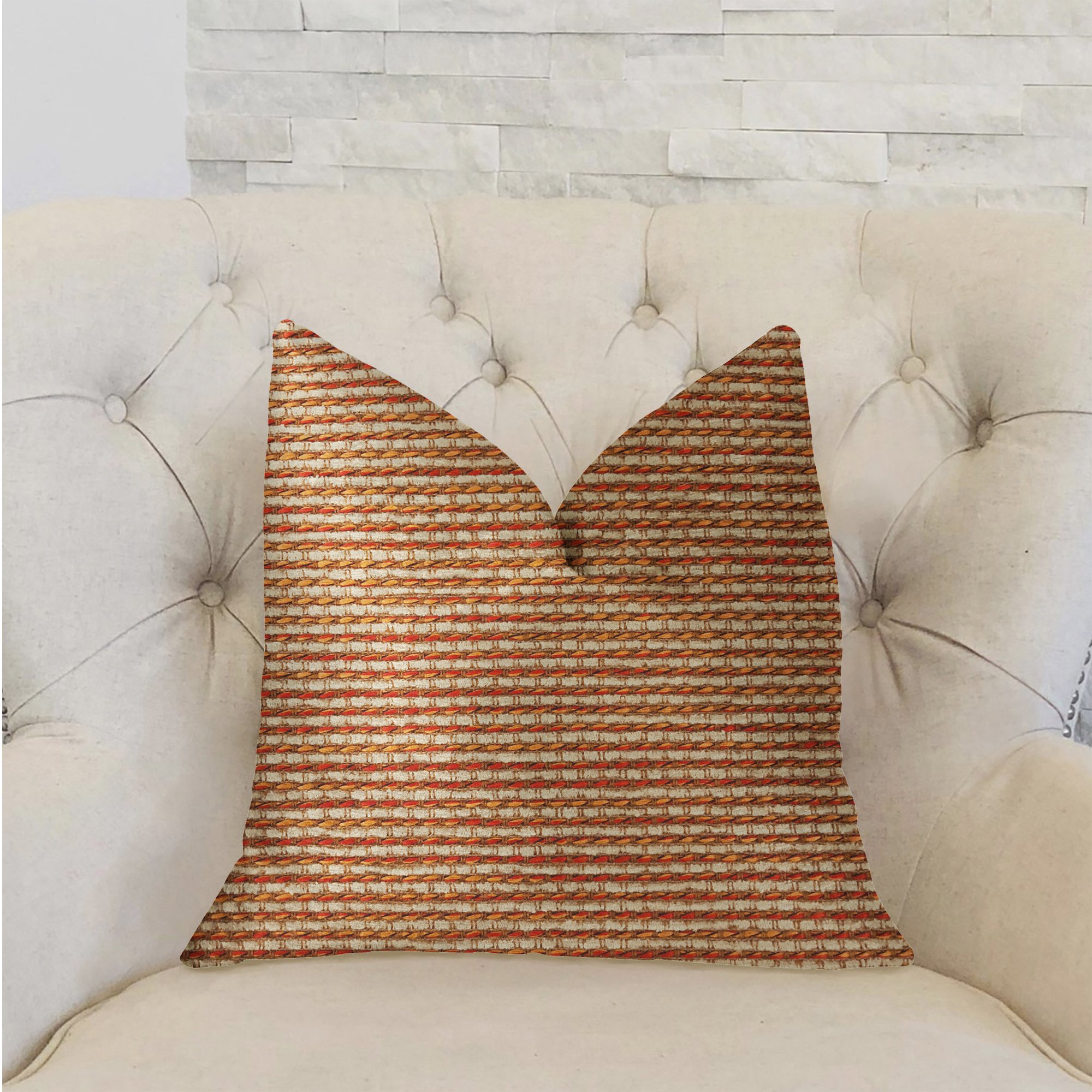 Plutus French Brick Luxury Throw Pillow 20x26 Inches - Soft Decorative Cushion for Sofa, Bed & Living Room - Premium Home Decor Accent Pillow