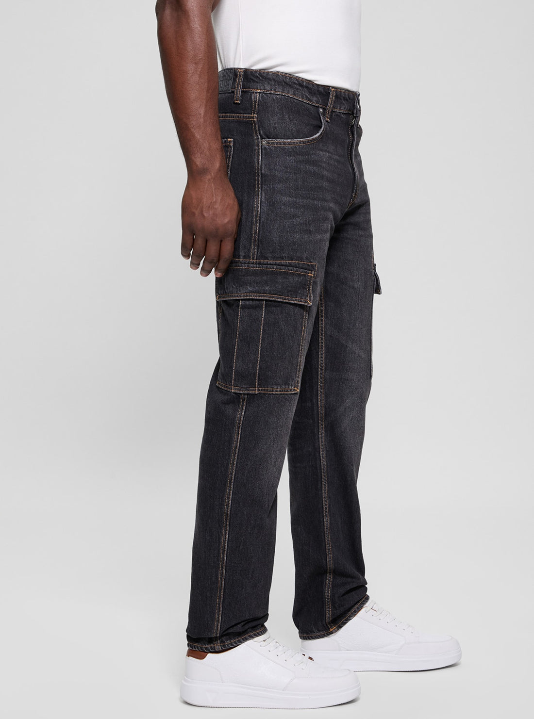 Stylish Grey Denim Julianne Cargo Pants for Women - High Waisted Utility Pants with Multiple Pockets | Perfect for Casual Wear, Outdoor Adventures & Street Fashion