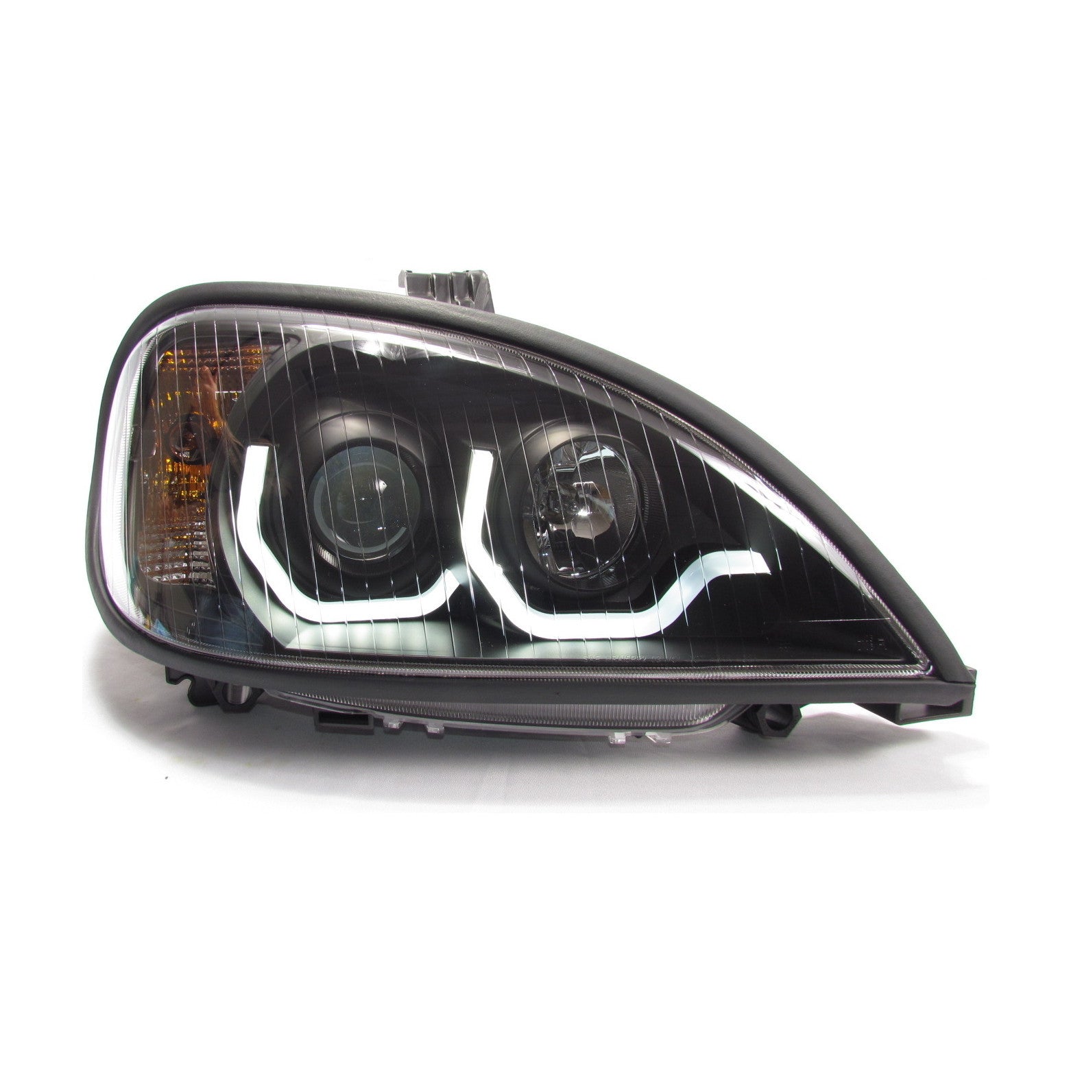 Freightliner Columbia Black Housing Projector Headlights - High Performance LED Headlights for Trucks, Improved Night Visibility & Style Upgrade | Perfect for Long Haul Driving & Off-Road Adventures