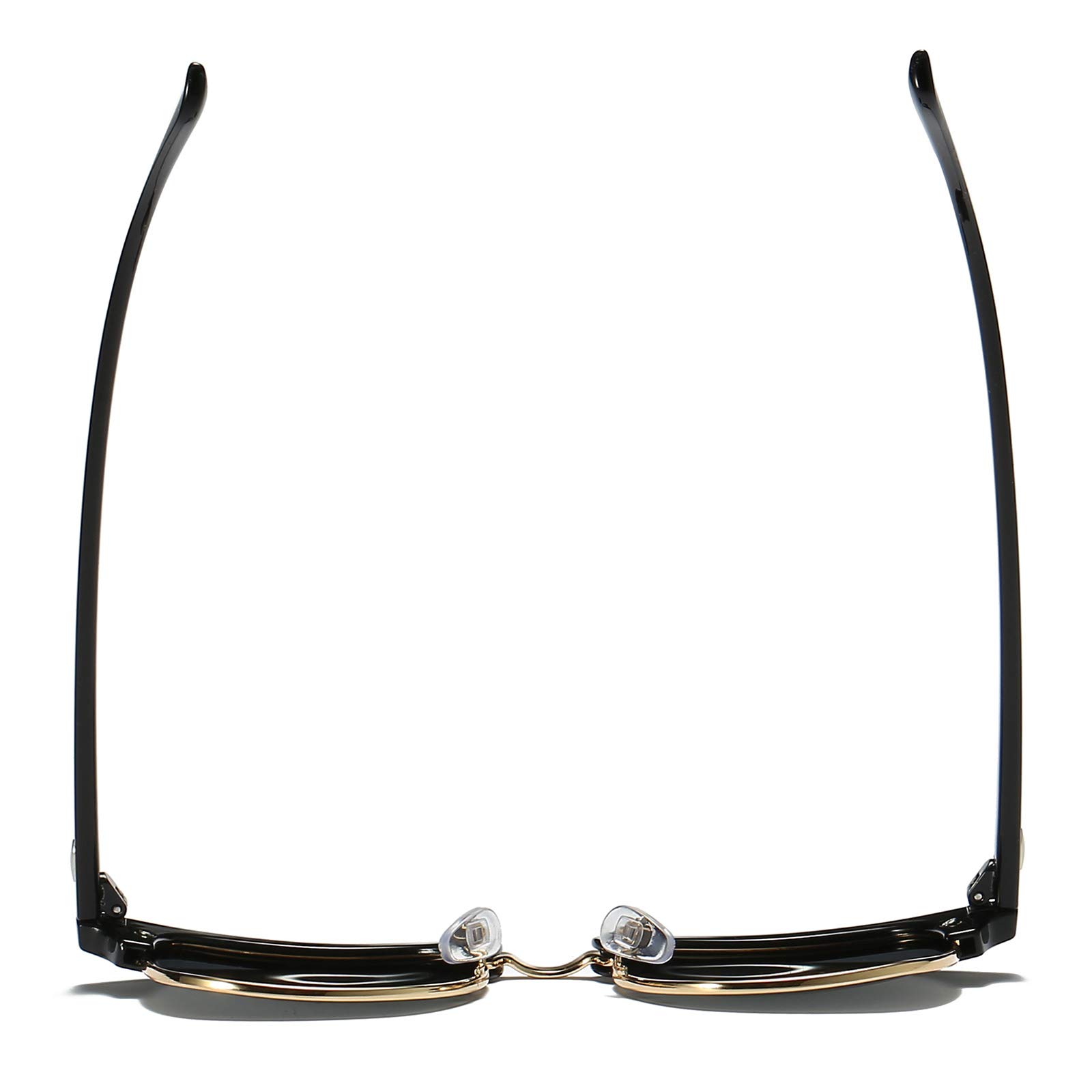 Dollger Polarized Browline Sunglasses - Classic Semi-Rimless Retro Frame for Men & Women - UV400 Protection - Perfect for Driving, Outdoor Sports & Fashion Accessories