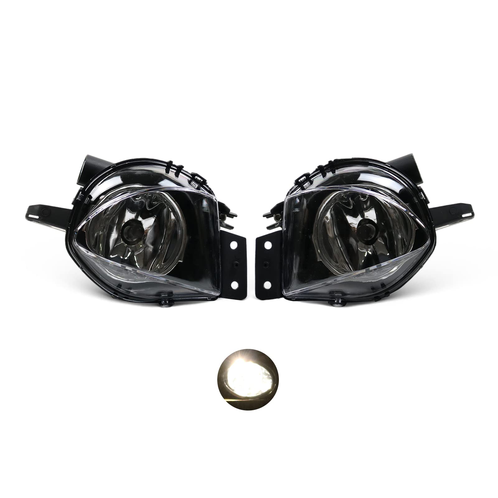2Pcs LED Fog Lights with Bulbs Compatible with BMW E90 E91 2006-2008 Models - Durable Replacement for Improved Visibility in Rainy/Foggy Conditions