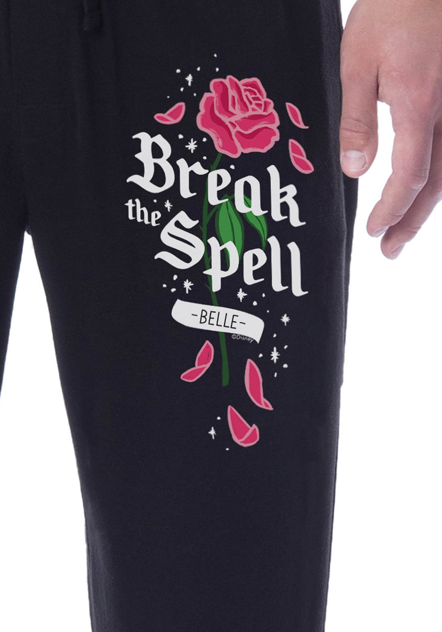 Disney Men's Beauty and The Beast Break The Spell Belle Sleep Pajama Pants - Cozy Lounge Pants for Movie Nights, Gifts & Disney Themed Sleepwear