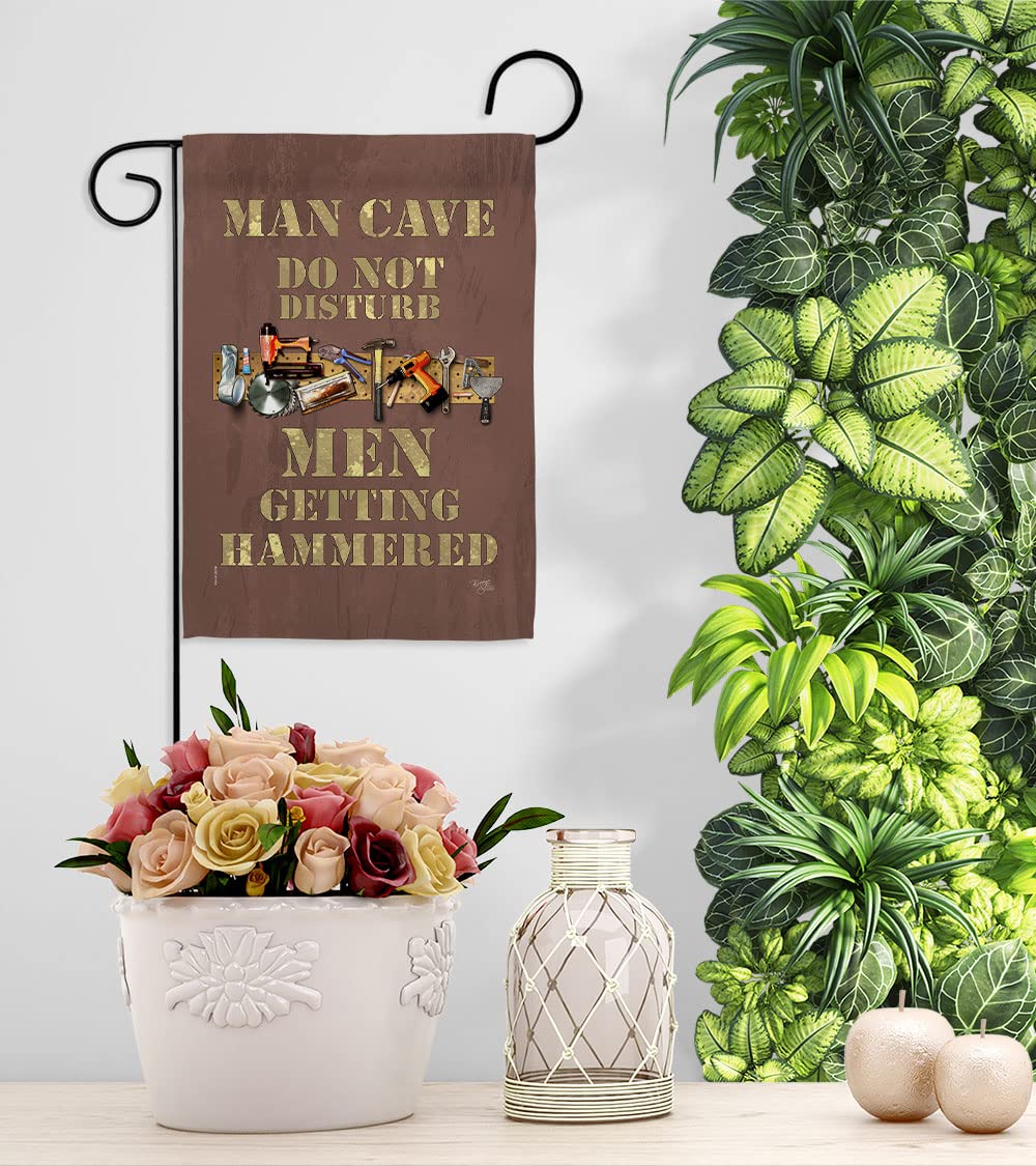 Man Cave Garden Flag Set - Double-Sided Inspirational Yard Decor for Outdoor & Home Use