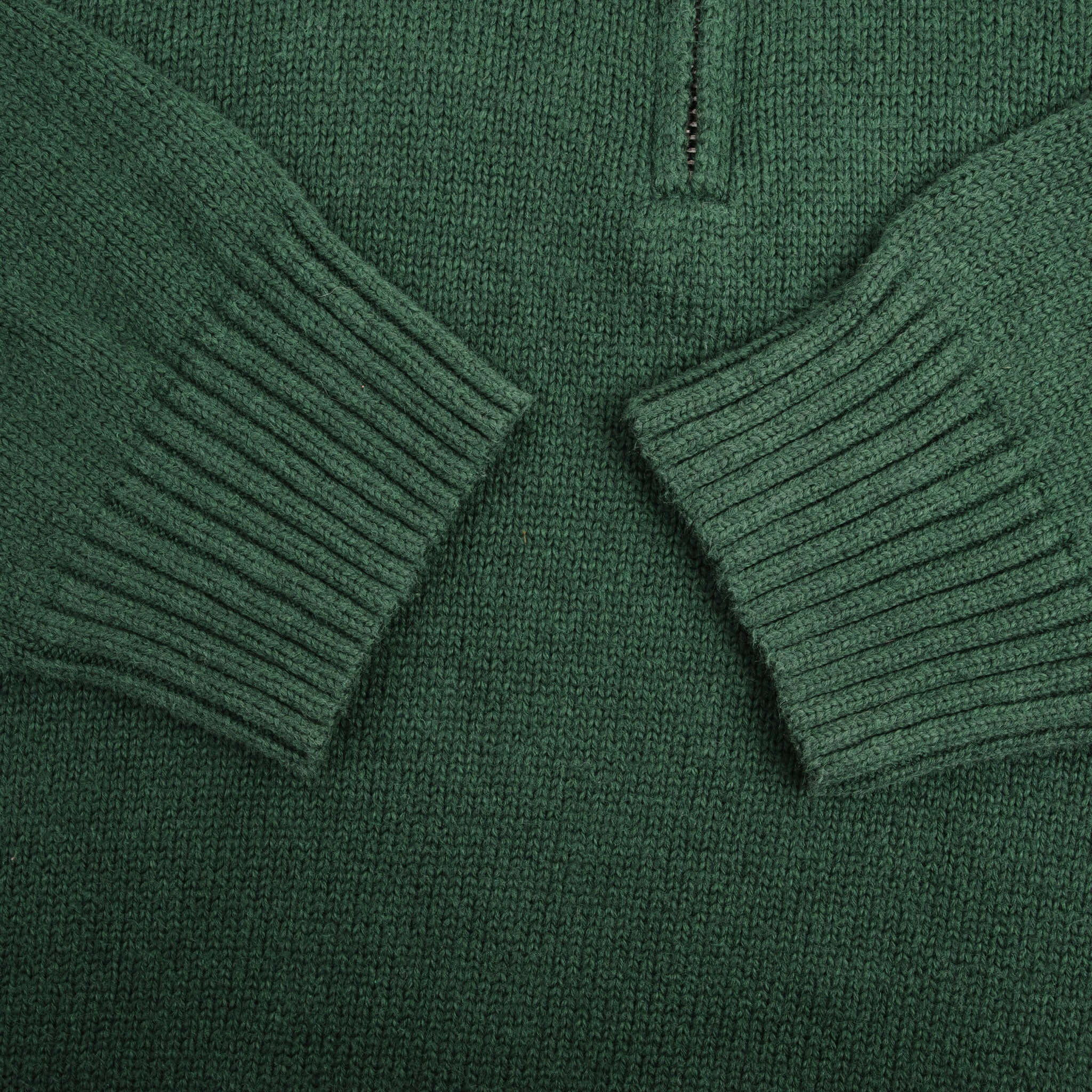Polo Ralph Lauren Green Knit Quarter Zip Sweater for Men - Medium Size | Casual & Business Wear, Perfect for Office & Outdoor Activities