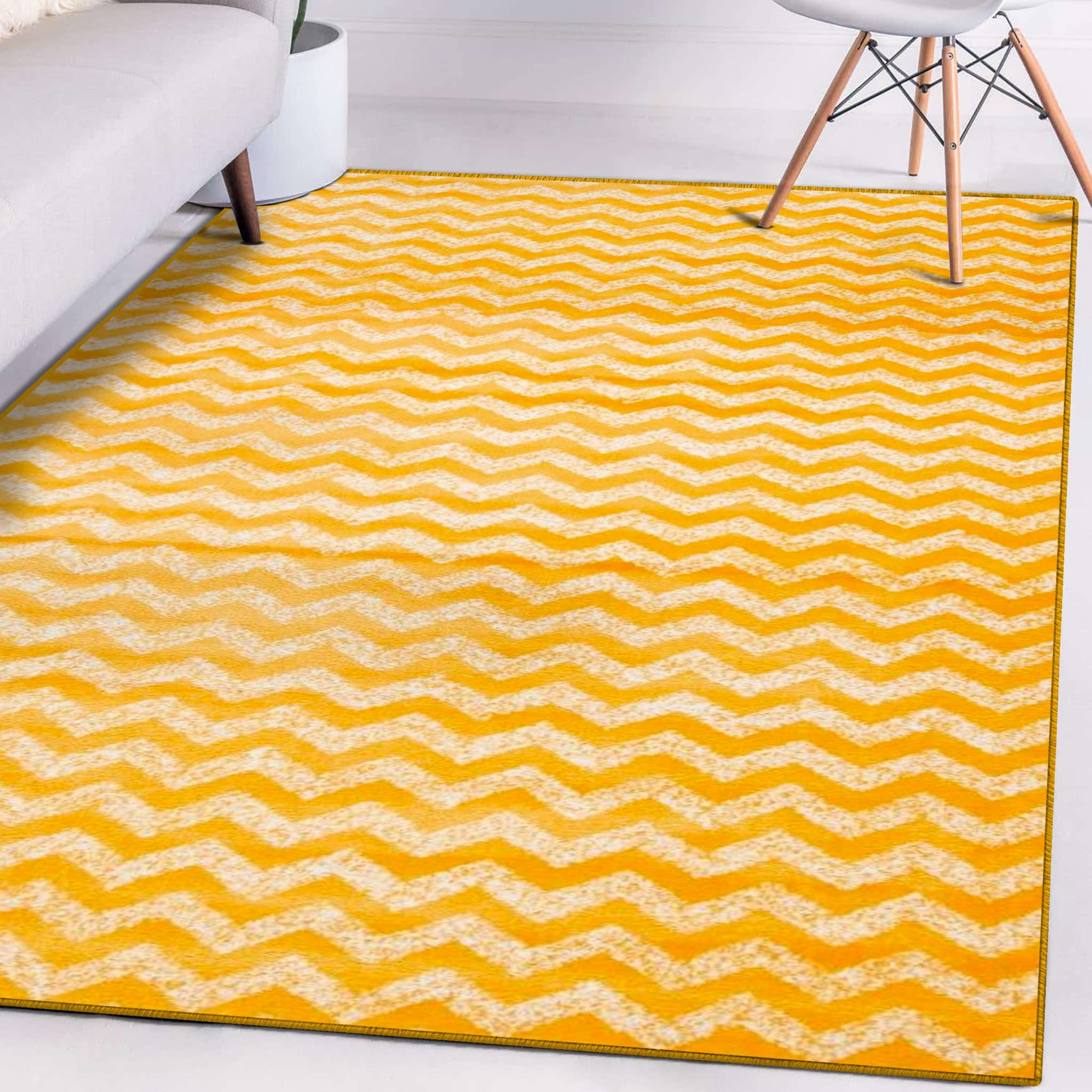 Luxe Weavers Striped Chevron Mango 8x10 Area Rugs - Modern Geometric Design, Stain Resistant & Easy-Clean Indoor Rug for Bedroom, Living Room, Playroom - Perfect for Home Decor, Kids Play Areas & High-Traffic Spaces