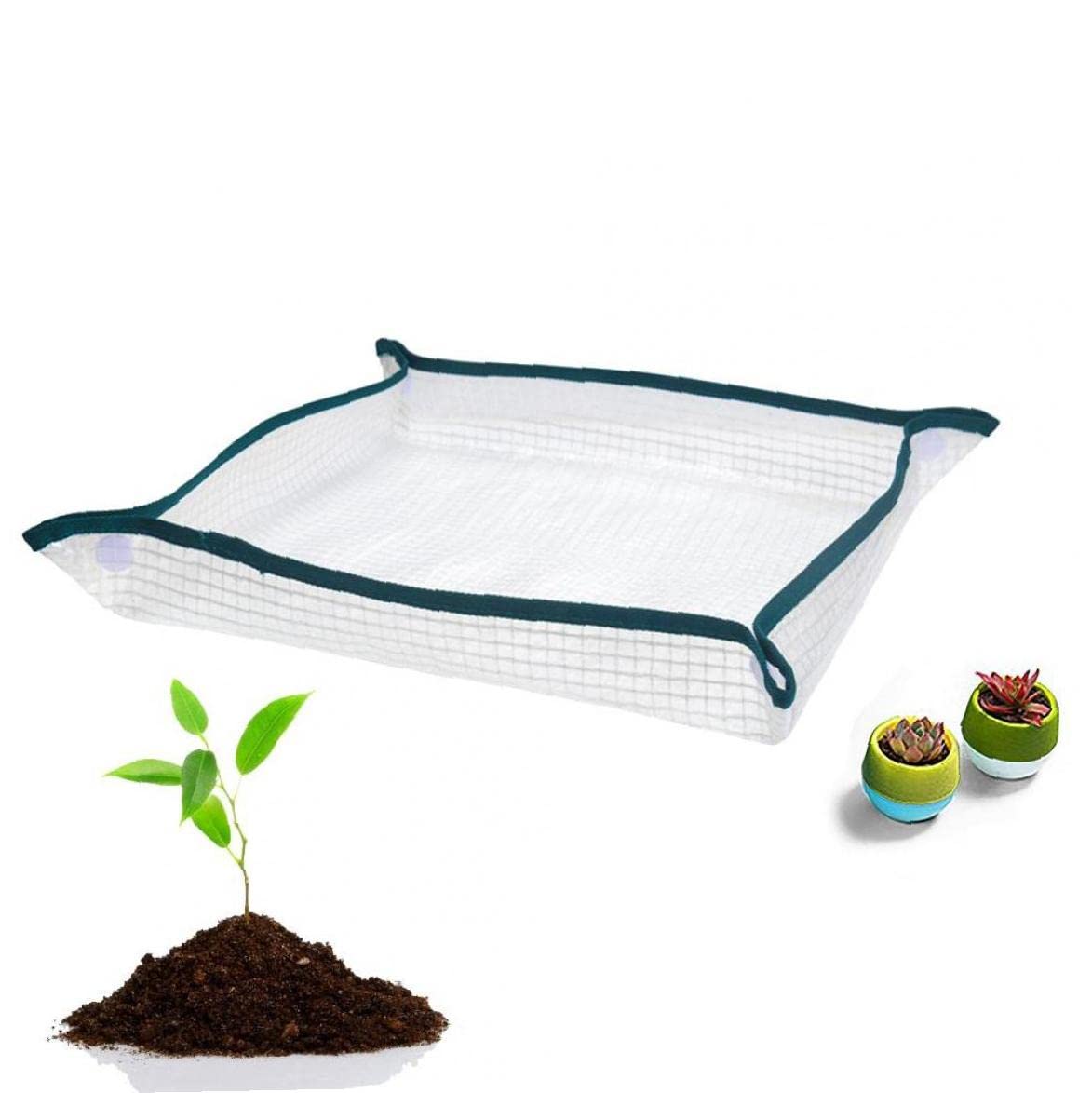 TOSSPER Foldable Waterproof Gardening Mat - Thickened Plant Transplanting & Repotting Pad for Indoor/Outdoor Use - Ideal for Changing Soil, Watering Plants & Garden Work