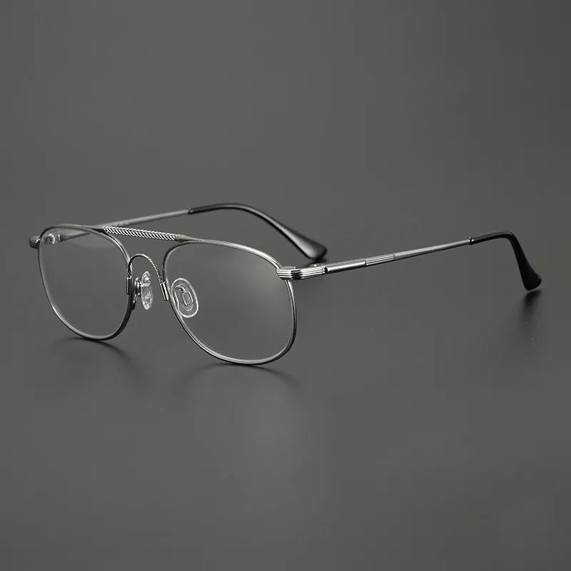 Aimee Unisex Full Rim Oval Double Bridge Titanium Eyeglasses 12092 - Lightweight Durable Frame for Reading, Work & Fashion (Available in Multiple Colors)