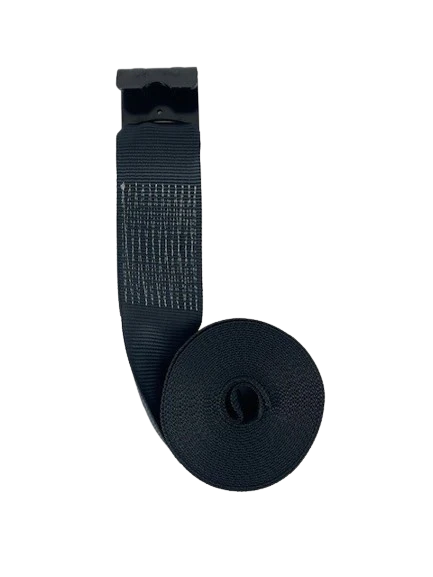 4-Pack 30' Black Heavy Duty Winch Straps with Flat Hooks - Secure Tie Down for ATV, Motorcycle, Boat & Cargo Transport