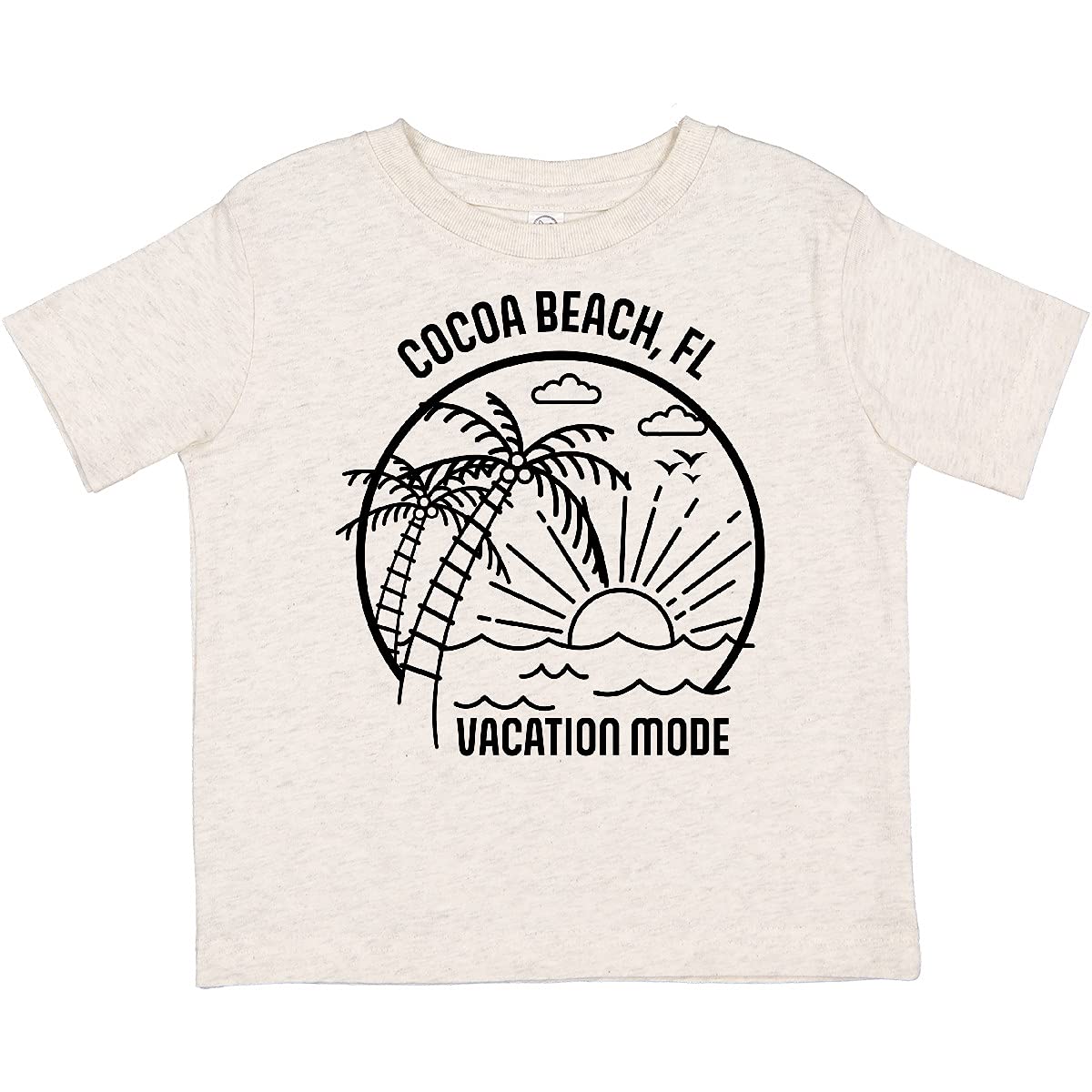 Inktastic Summer Vacation Mode Cocoa Beach Florida Toddler T-Shirt - Cute Florida Beach Outfit for Toddlers, Boys & Girls | Perfect for Beach Trips, Family Vacations & Summer Outings