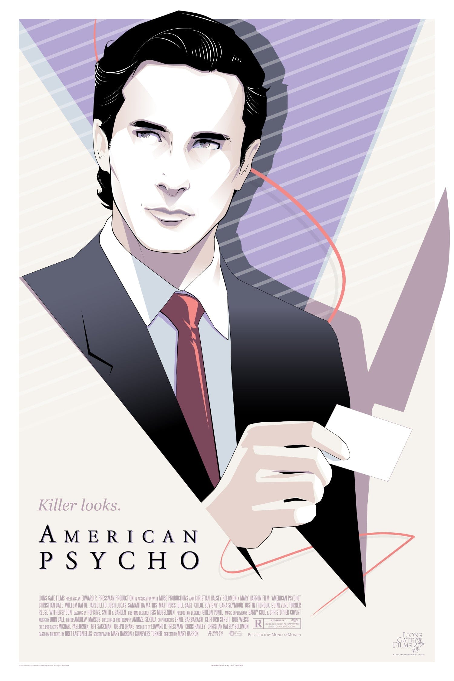American Psycho Movie Poster - High Quality Print for Home Theater, Office Decor & Gift for Film Fans
