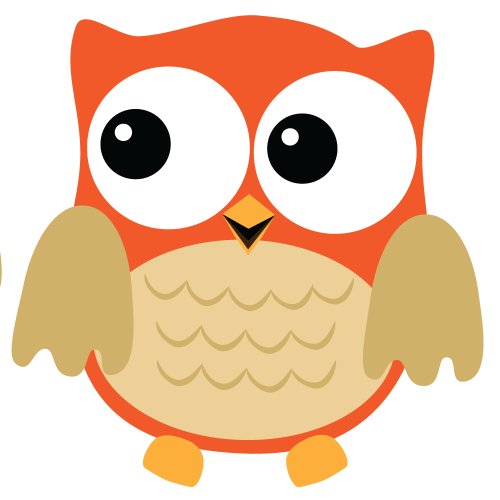 Fat Owl: Orange & Brown