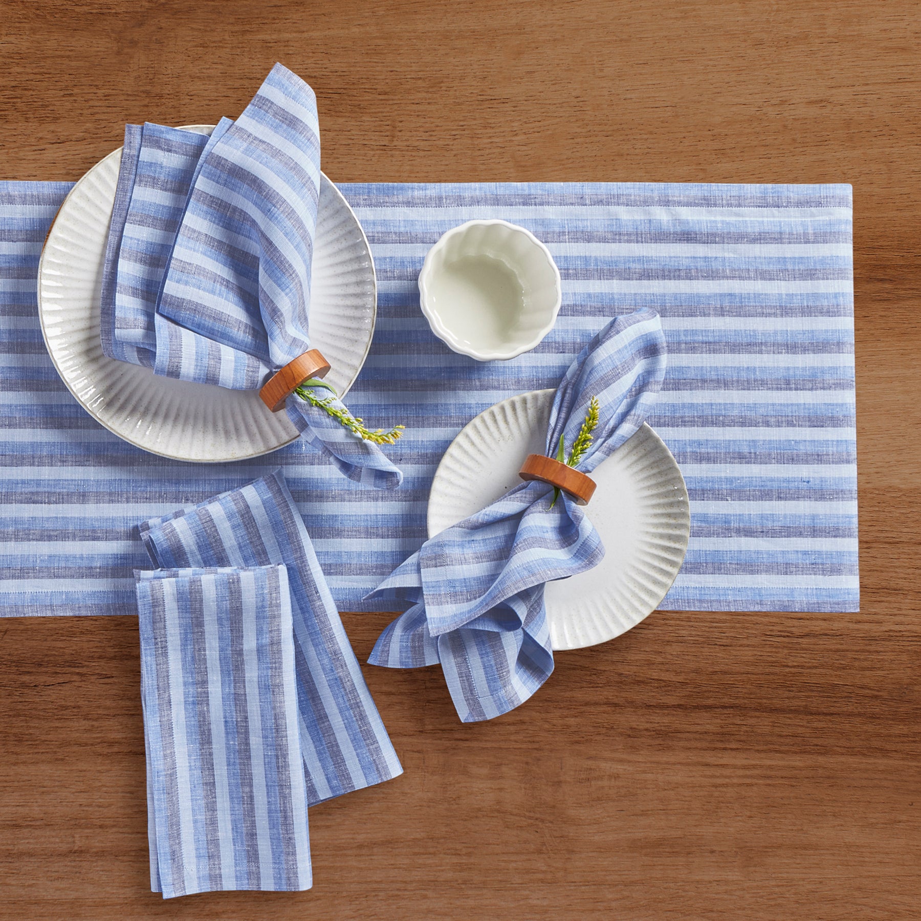 Premium Bistro Stripe Napkins - 100% Cotton, 20-Pack - Perfect for Dinner Parties, Weddings & Restaurants