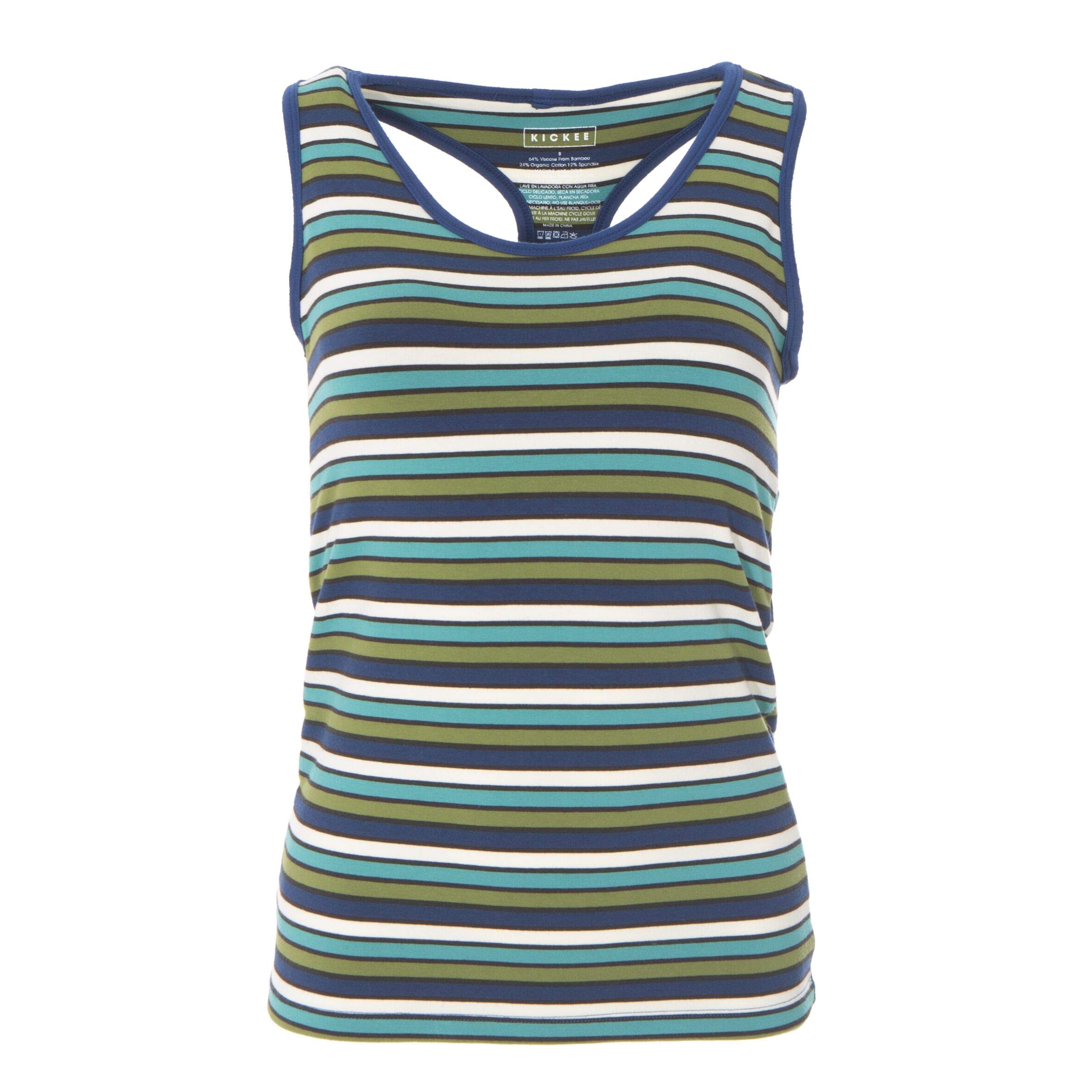 KicKee Women's Printed Performance Jersey Tank Top - Breathable, Moisture-Wicking Workout Shirt for Yoga, Running & Gym