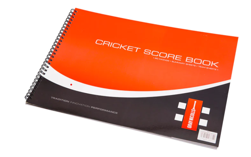 Gray Nicolls Cricket Scorebook - Official Cricket Match Scoring Book for Coaches & Players - Perfect for Training, Matches & Tournaments