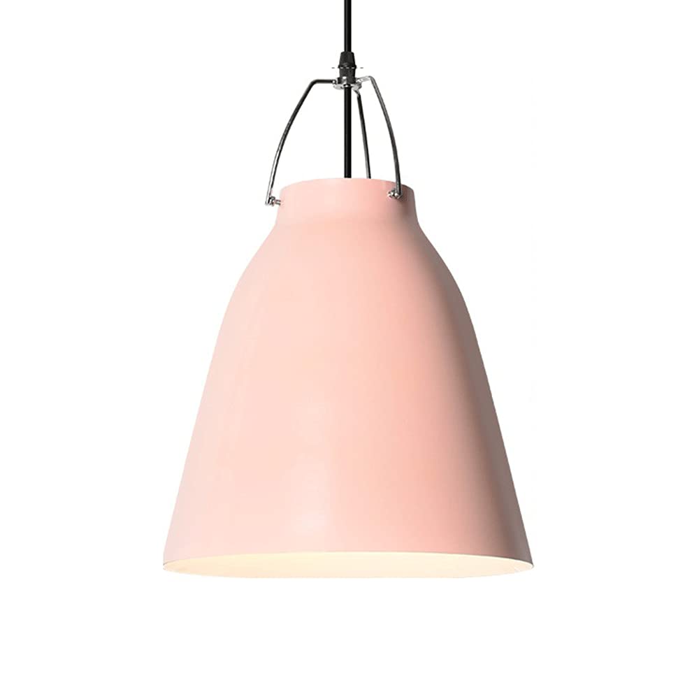 Nordic Round Chandelier - Modern Single Head Pendant Light with Metal Lampshade, E26 Screw Base, for Restaurant, Office, and Home Decoration - Perfect for Dining Room, Living Room, and Bedroom Lighting