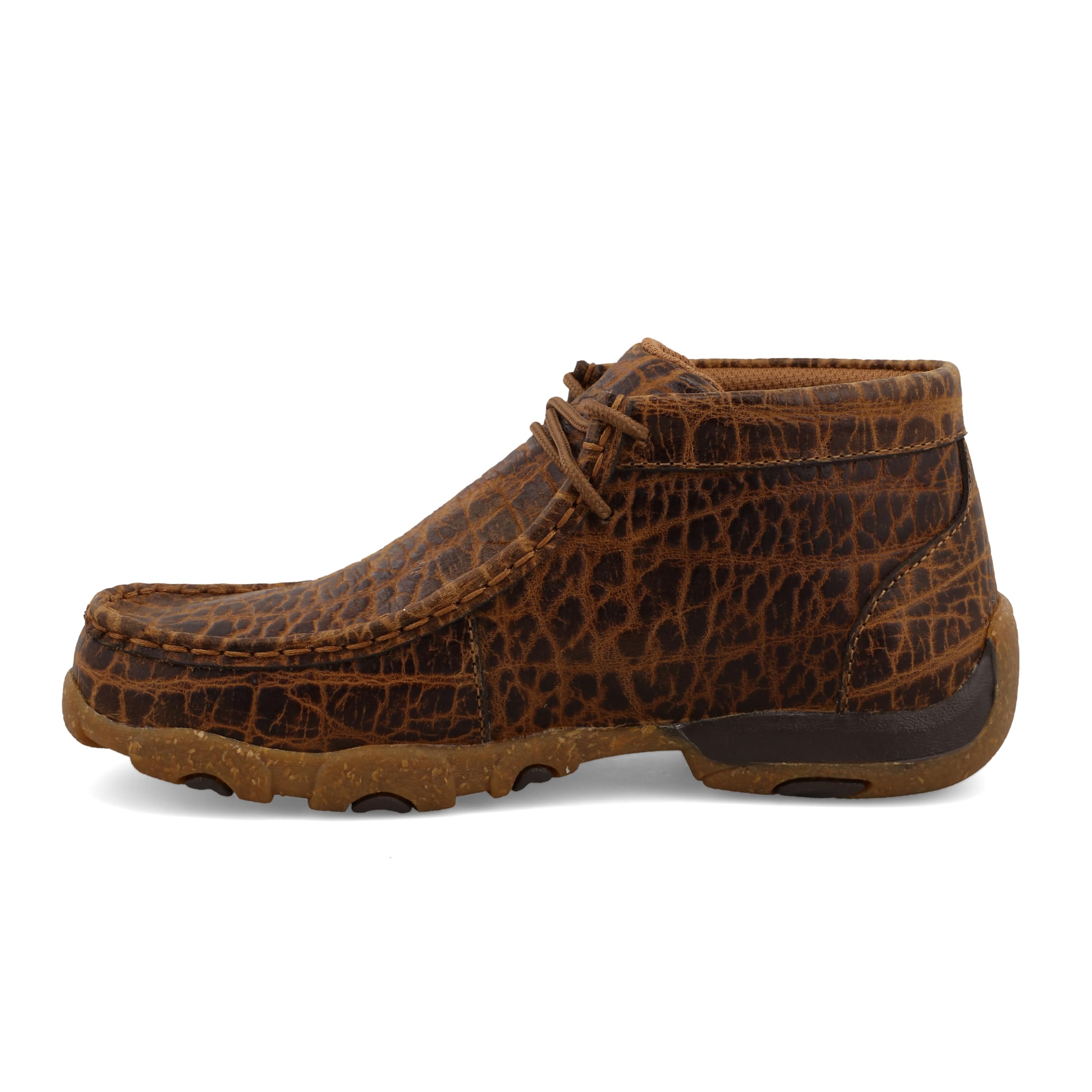 Twisted X Kids Golden Elephant Print Chukka Driving Moccasins - Comfortable & Stylish Boys & Girls Casual Shoes for School, Play & Everyday Wear