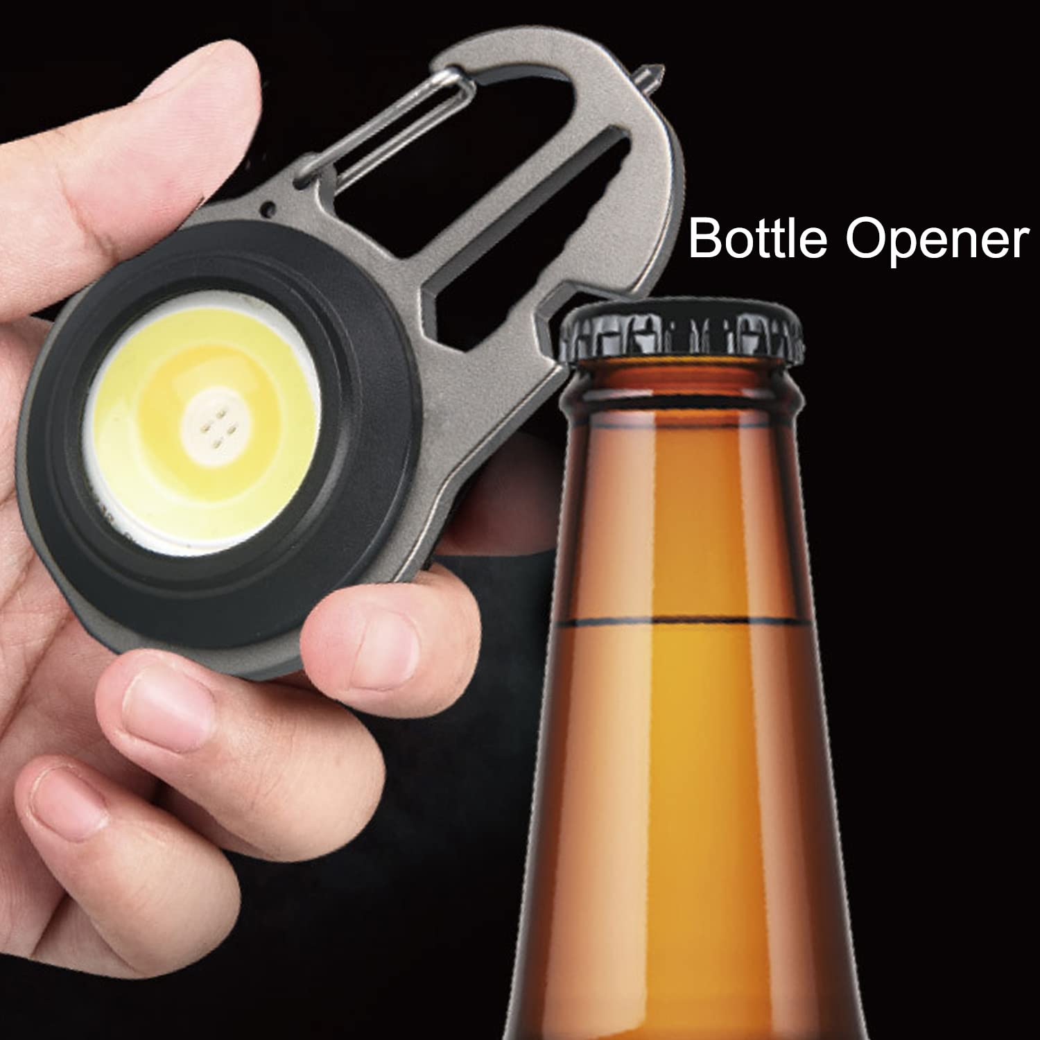 800 Lumens USB Rechargeable LED Keychain Flashlight with Screwdriver - Compact COB Work Light for Camping, Hiking, Emergency & Outdoor Activities - Portable EDC Tool for Mechanics, Handymen & Survival Kits