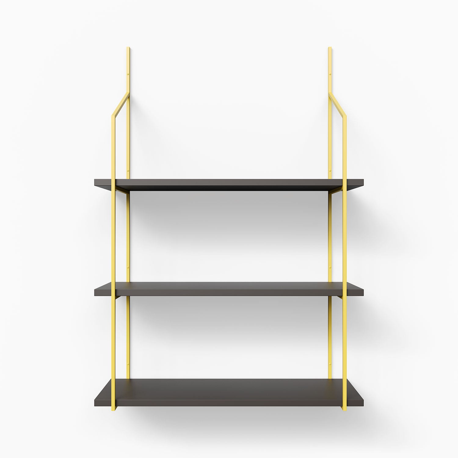 3-Tier Metal Shelf - Verne Tungsten Wall Mounted Storage Rack for Kitchen, Bathroom, or Office Organization - Rustproof & Space-Saving Home Decor