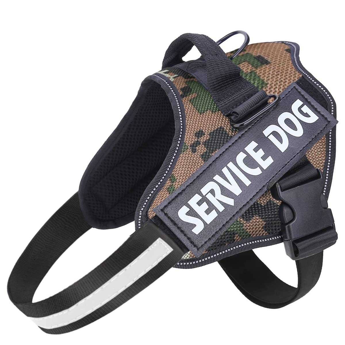 MUMUPET No Pull Service Dog Harness - Easy On/Off Adjustable Pet Vest with 3M Reflective Strips & Nylon Handle | Breathable Comfort for Small Medium Large Dogs | Perfect for Training, Walking & Outdoor Adventures