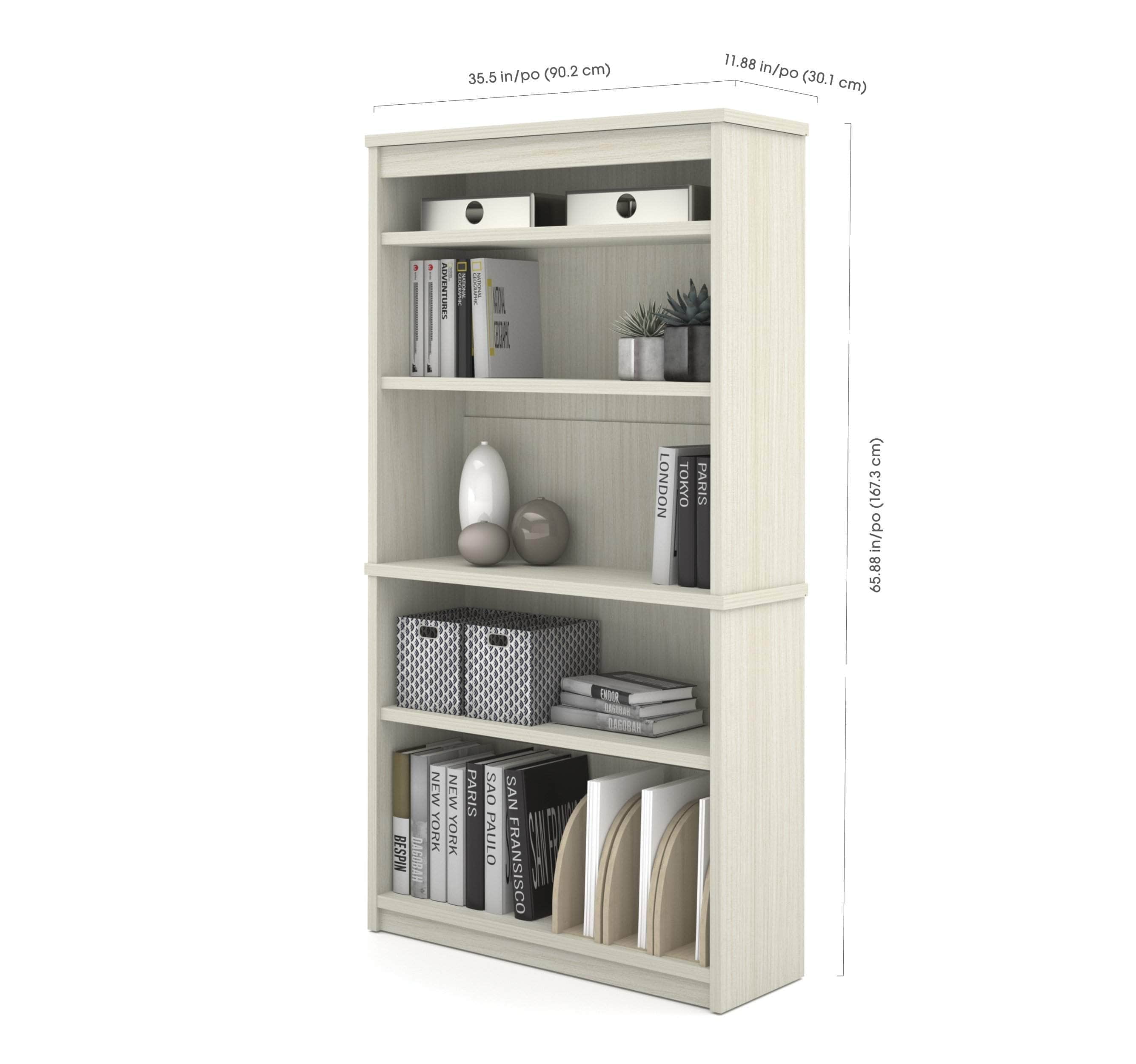 Uptown II Bookcase - 6 Stylish Colors for Home & Office Storage | Modern Bookshelf for Living Room, Bedroom & Study