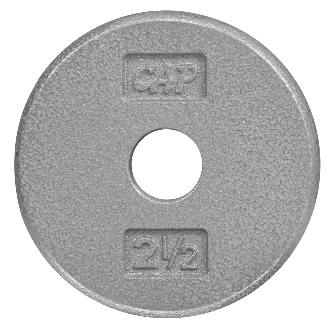 CAPHAUS Grey Standard Solid Cast Iron Weight Plates 1-inch Center Hole - Compatible with Standard Barbell & Dumbbell Handles (1.25LB/2.5LB/5LB/7.5LB/10LB/12.5LB/25LB/50LB Options) - Perfect for Home Gym, Strength Training & Weightlifting Workouts
