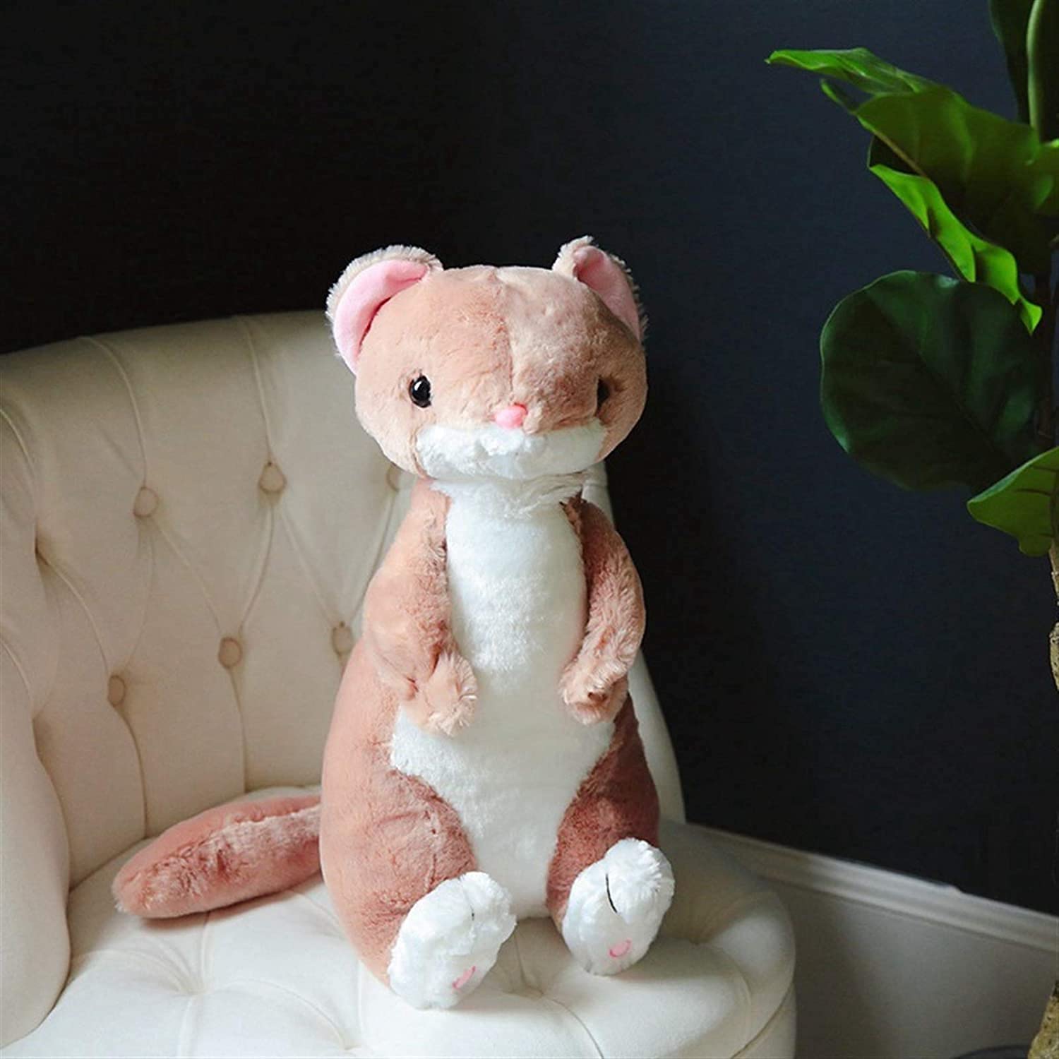 Soft Ferret Plush Toy - 50cm Brown Stuffed Animal Doll for Kids & Girls | Cute Cartoon Ferret Figurine for Bedroom Decor, Home Decoration & Cuddling | Archile Stuffed Animals & Plush Toys Gift