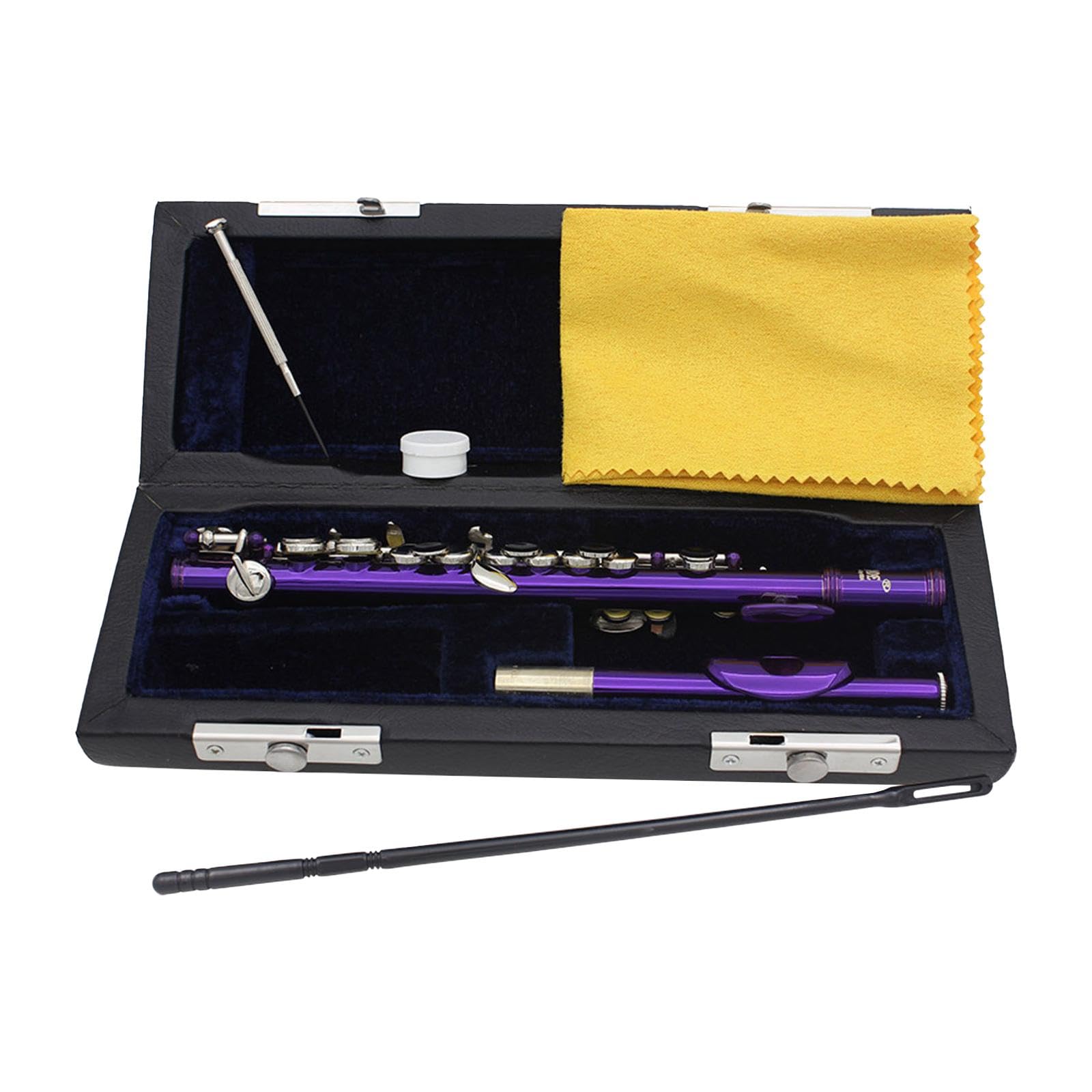 Premium Piccolo C Key Flute - 16 Hole Lightweight Portable Flute for Kids & Beginners | High Quality Sound, Musical Gift & Enlightenment | Perfect for School Bands, Concerts & Music Practice (Purple)
