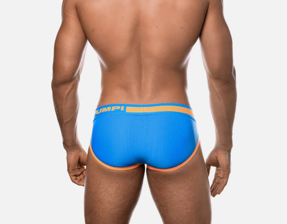 PUMP! Cruise Mesh Brief Blue - Comfortable & Breathable Men's Underwear for Active Lifestyles | Perfect for Gym, Running, Travel & Everyday Wear