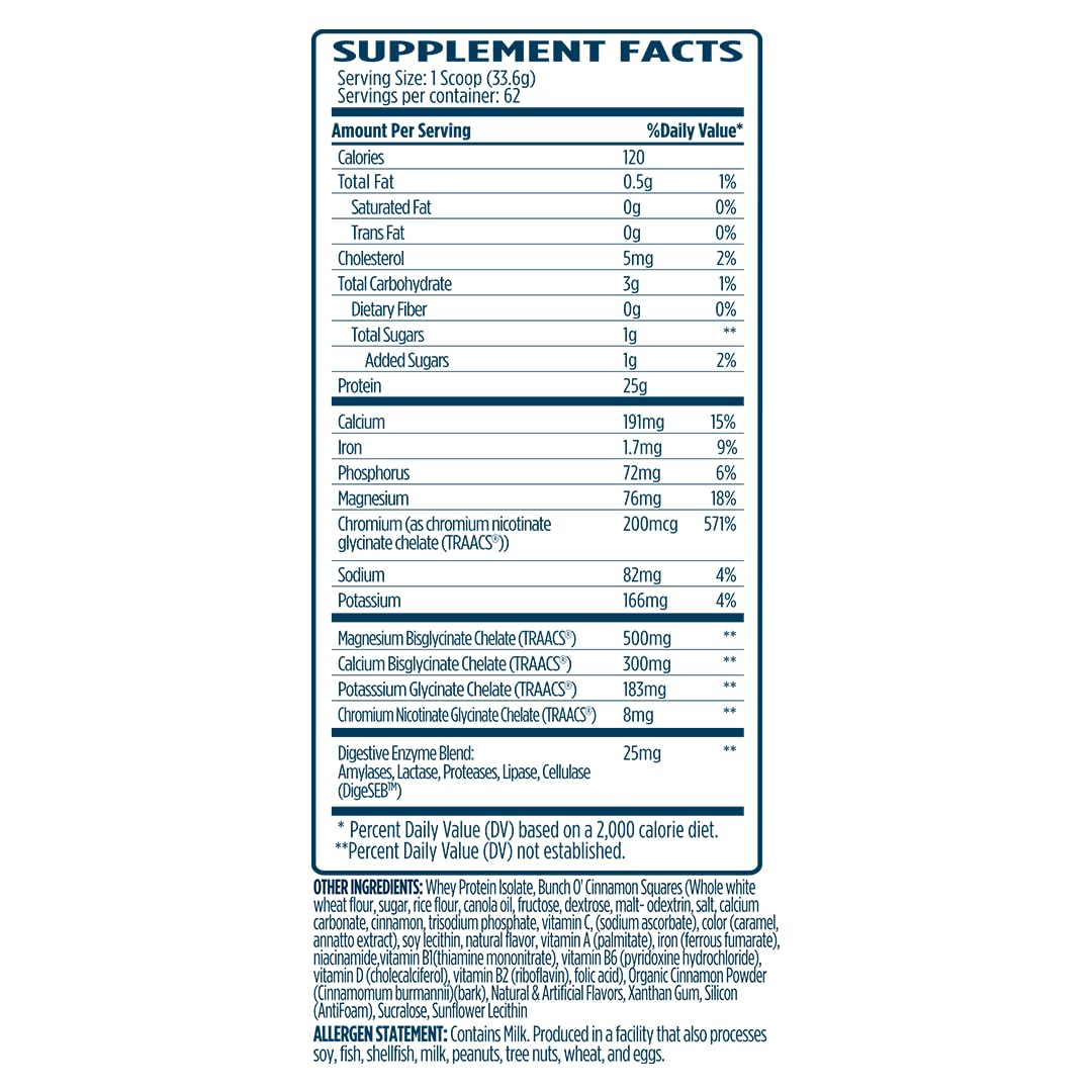 VMI Sports ProtoLyte Whey Isolate Protein Powder - Low Calorie, Non-GMO Whey Protein for Weight Loss & Muscle Gain with Digestive Enzymes | Cinnamon Crunch Flavor (4.6 lb) | Ideal for Post-Workout Recovery & Healthy Meal Replacement