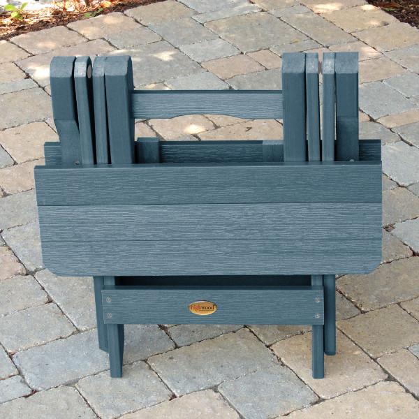 Portable Outdoor Folding Adirondack Side Table - Lightweight Patio Furniture for Camping, Beach, Garden & Poolside Use