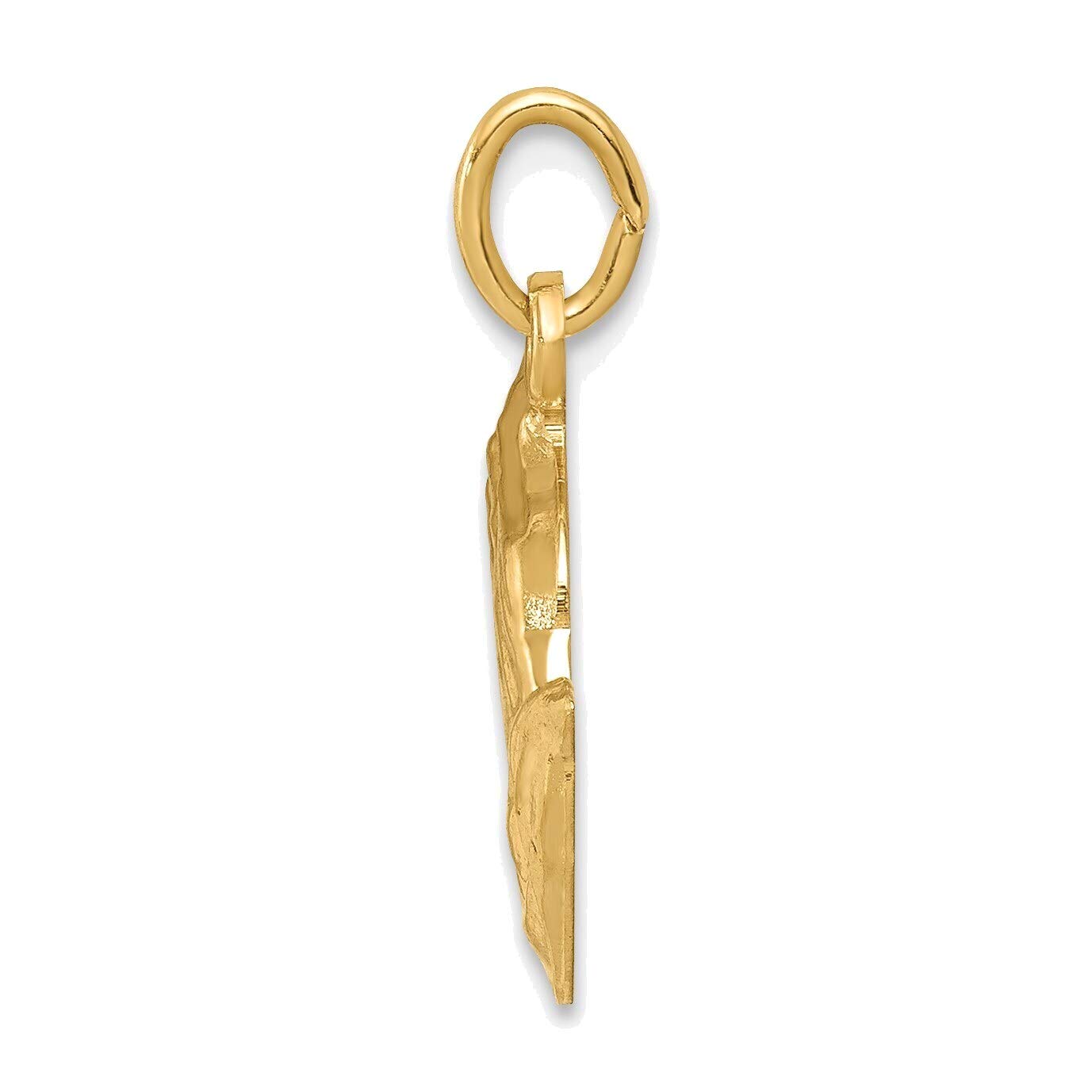 14K Yellow Gold Praying Hands Charm Pendant Necklace - Religious Jewelry for Women, Gift for Baptism, First Communion & Faith-Based Occasions