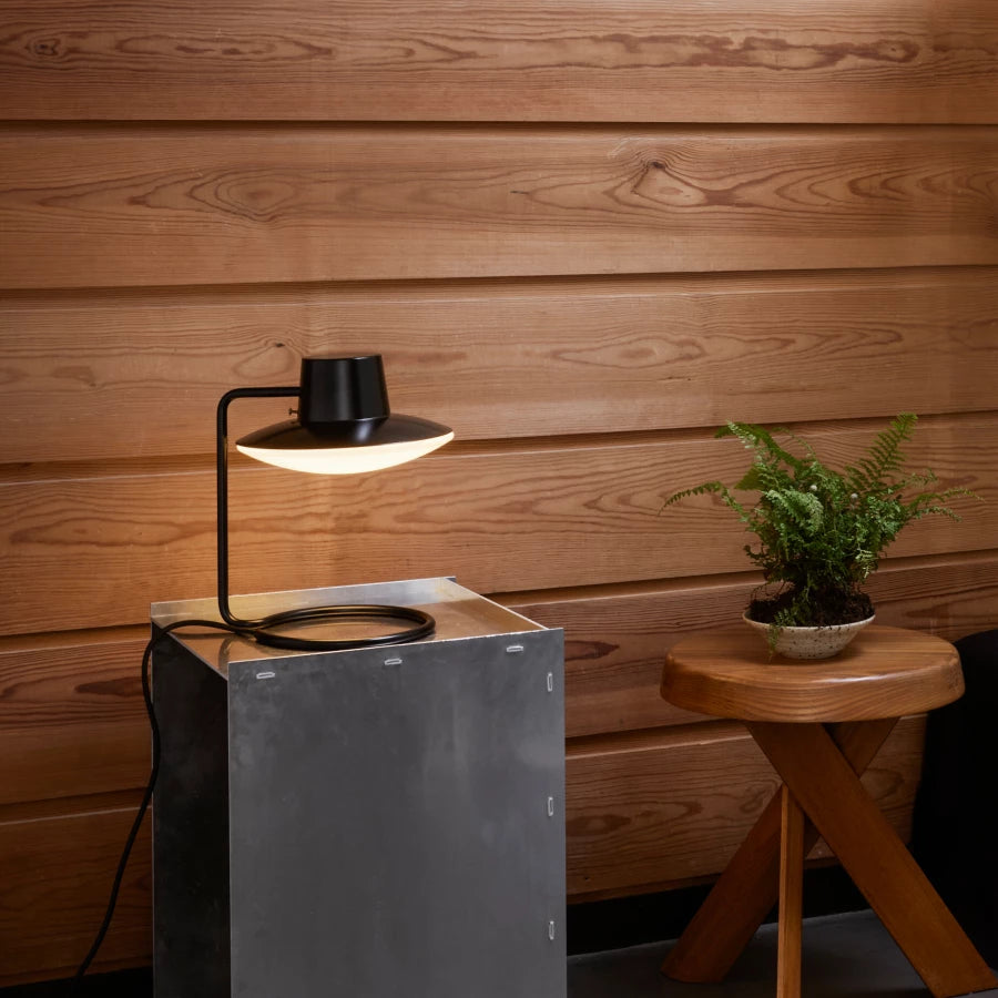 AJ OXFORD Table Lamp - Vintage Industrial Style Desk Lamp with Adjustable Arm & Edison Bulb - Perfect for Home Office, Study, or Bedroom Lighting