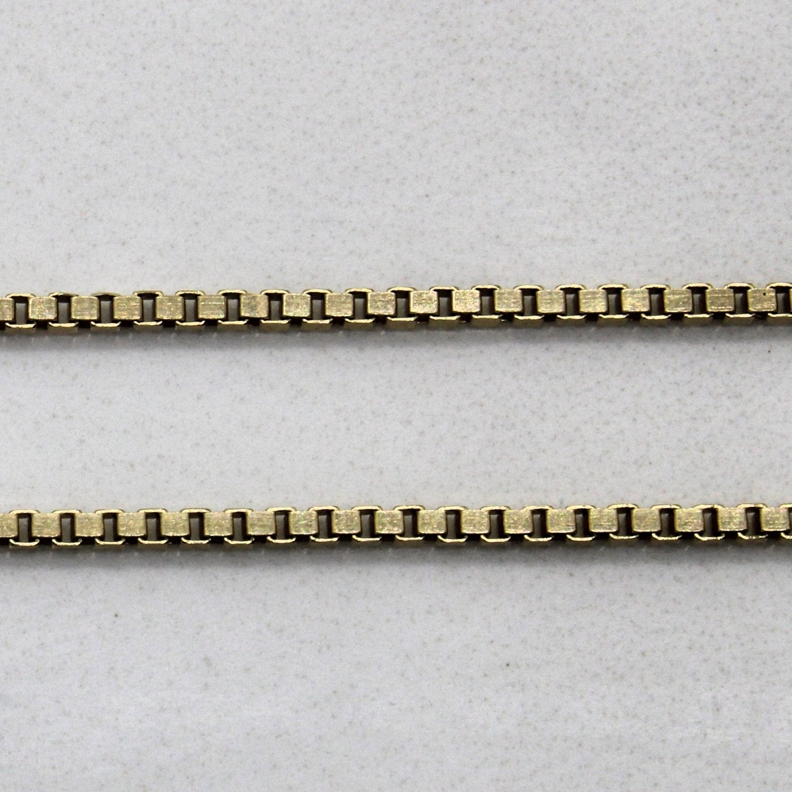 10K Yellow Gold Box Chain Necklace for Women - 18 Inch Solid Gold Box Link Chain - Perfect for Everyday Wear, Layering & Gifts
