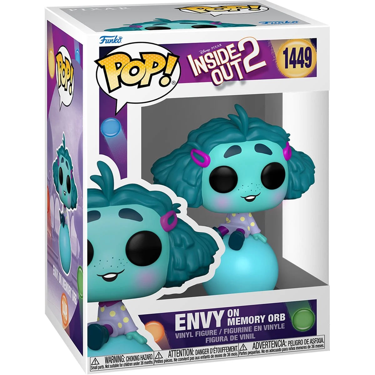 Inside Out 2 Envy on Memory Orb Funko Pop! Vinyl Figure #1449 | Disney Pixar Collectible Toy | Perfect for Movie Fans & Collectors | Great Gift for Birthday & Christmas