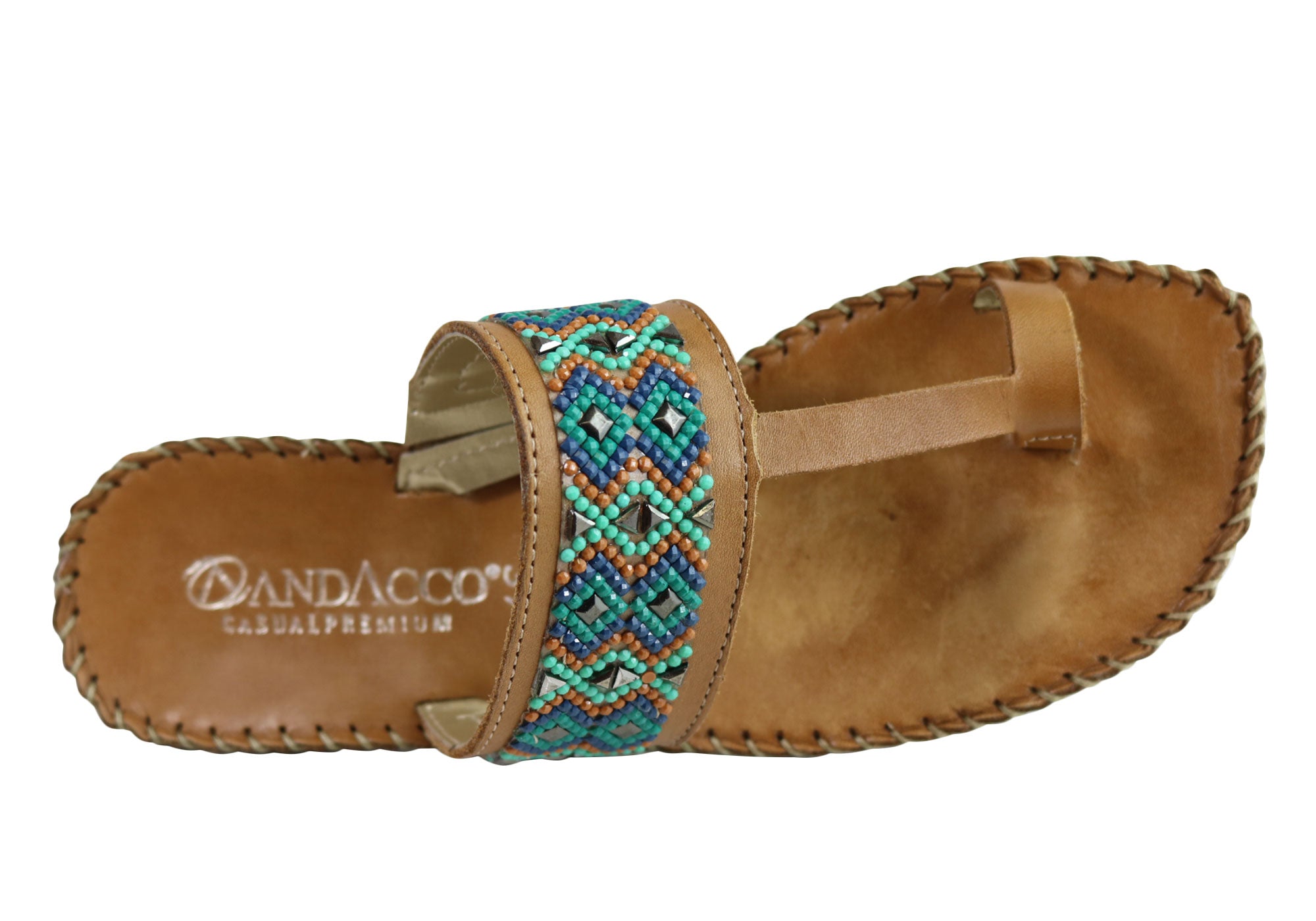 Andacco Zenia Women's Comfortable Leather Sandals - Brazilian Made Flip Flops for Beach, Travel & Summer Outfits