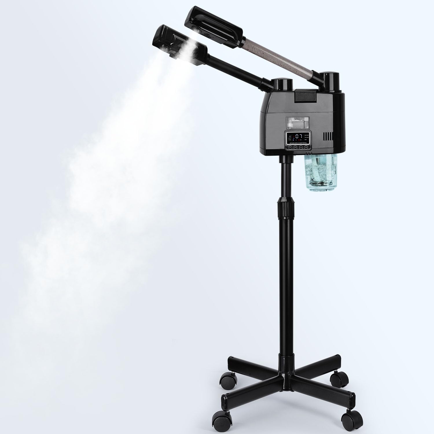 Professional 2-in-1 Facial Steamer with Hot & Cold Nozzle - Digital Face Steamer for Estheticians & Home Beauty Salon Spa - Perfect for Deep Cleansing, Blackhead Removal & Skin Hydration