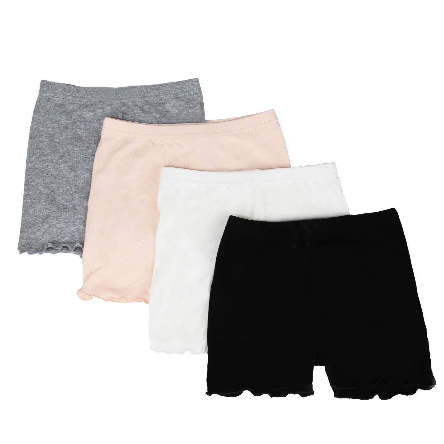 Girls Bike Shorts for Under Dresses - Non-Transparent Dance, Playground, Gym & Sports Wear - Perfect for Ballet, Cheerleading, School Activities and Everyday Play